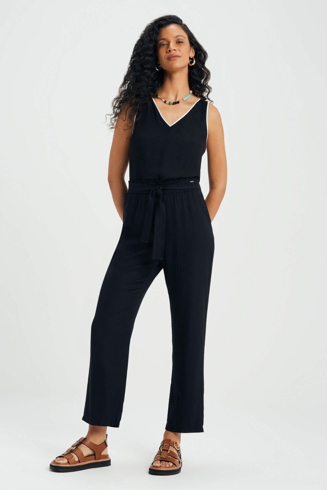 Imagem principal Calça Feminina Clochard Com Amarração Marialícia Marialícia preto