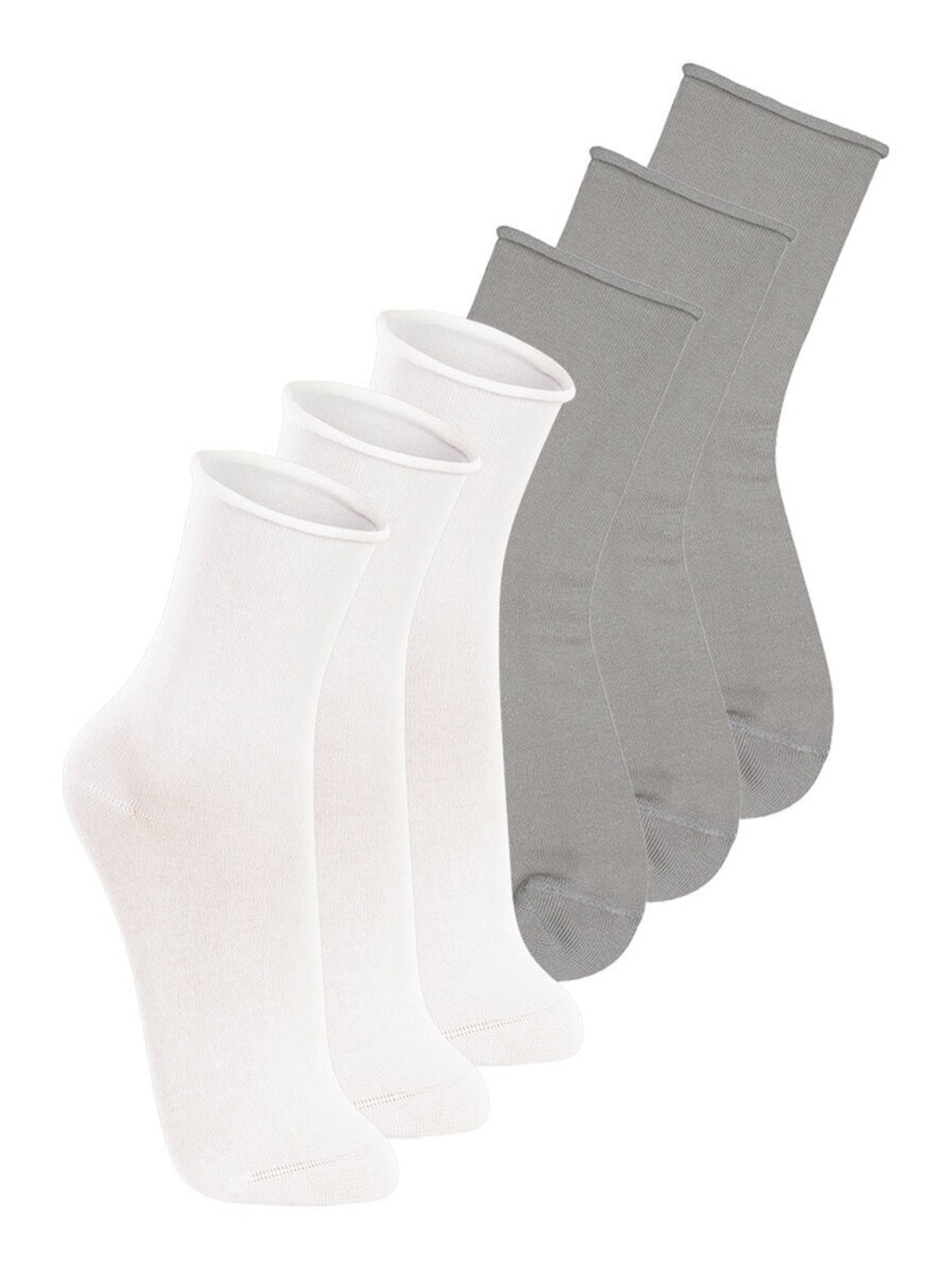 Imagem principal Kit 6 Pares de Meias sem Punho Cano Médio Lupo Lupo branco