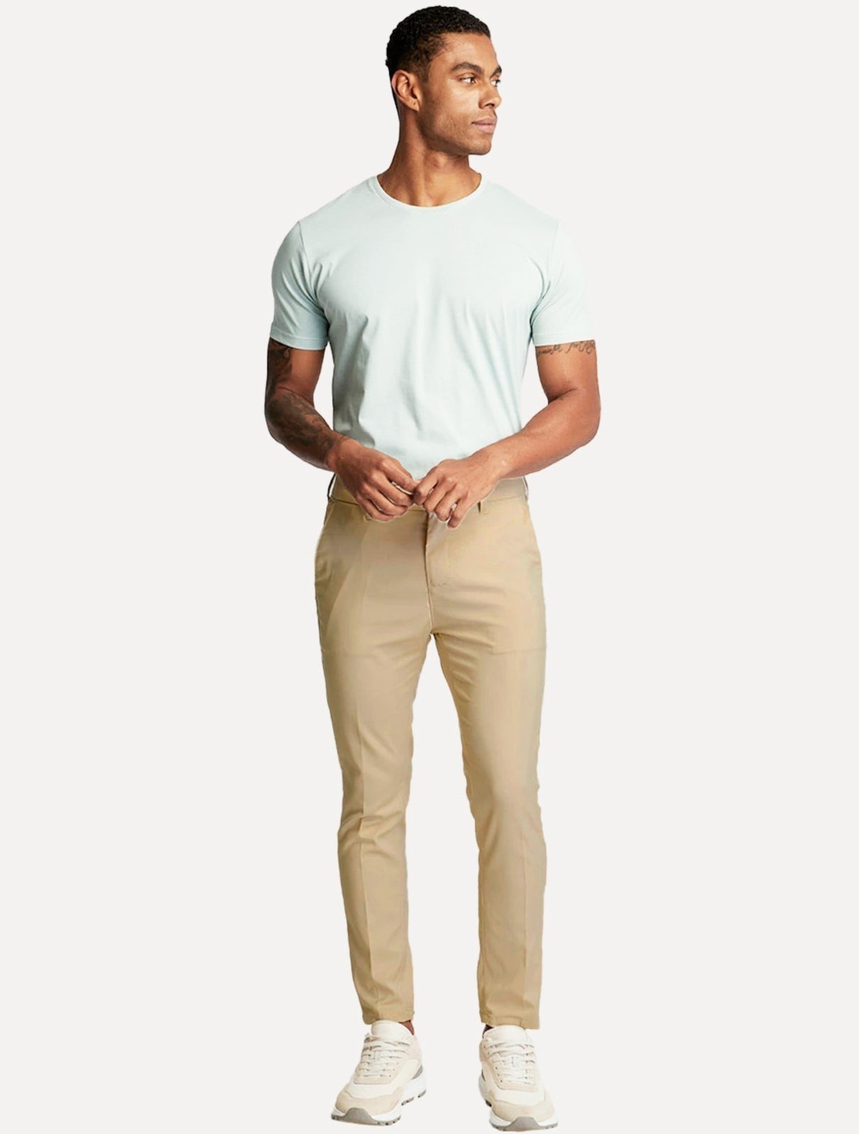 Imagem principal Calça King & Joe Masculina Alfaiataria Elastano Easytech Paper King & Joe cáqui