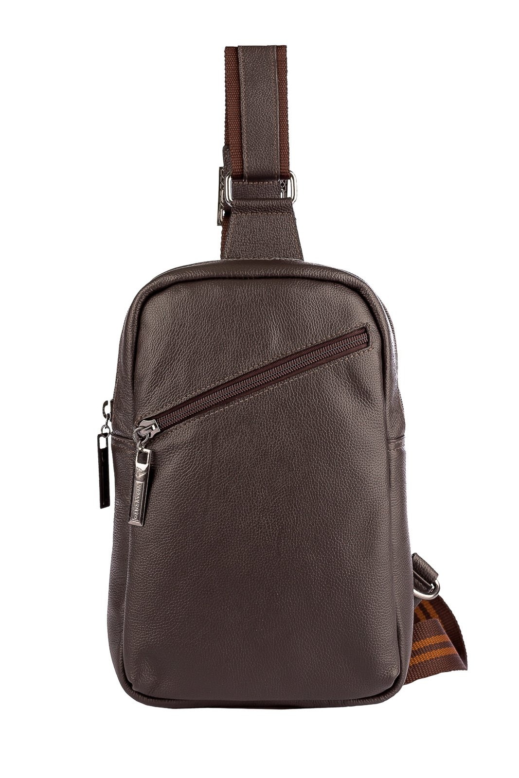 Imagem principal Mini mochila transversal de couro Eric Vira Vento café