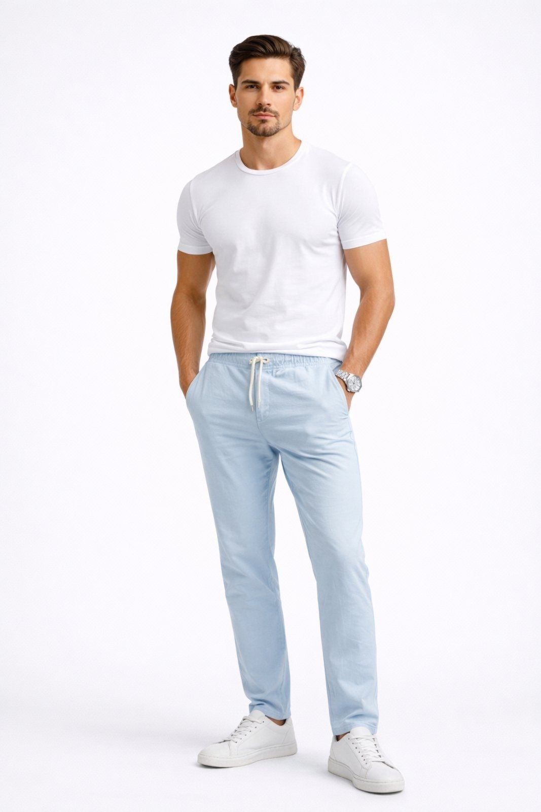 Imagem principal Calça D Bell Outlet Fashion Em Linho Claro D BELL OUTLET FASHION azul