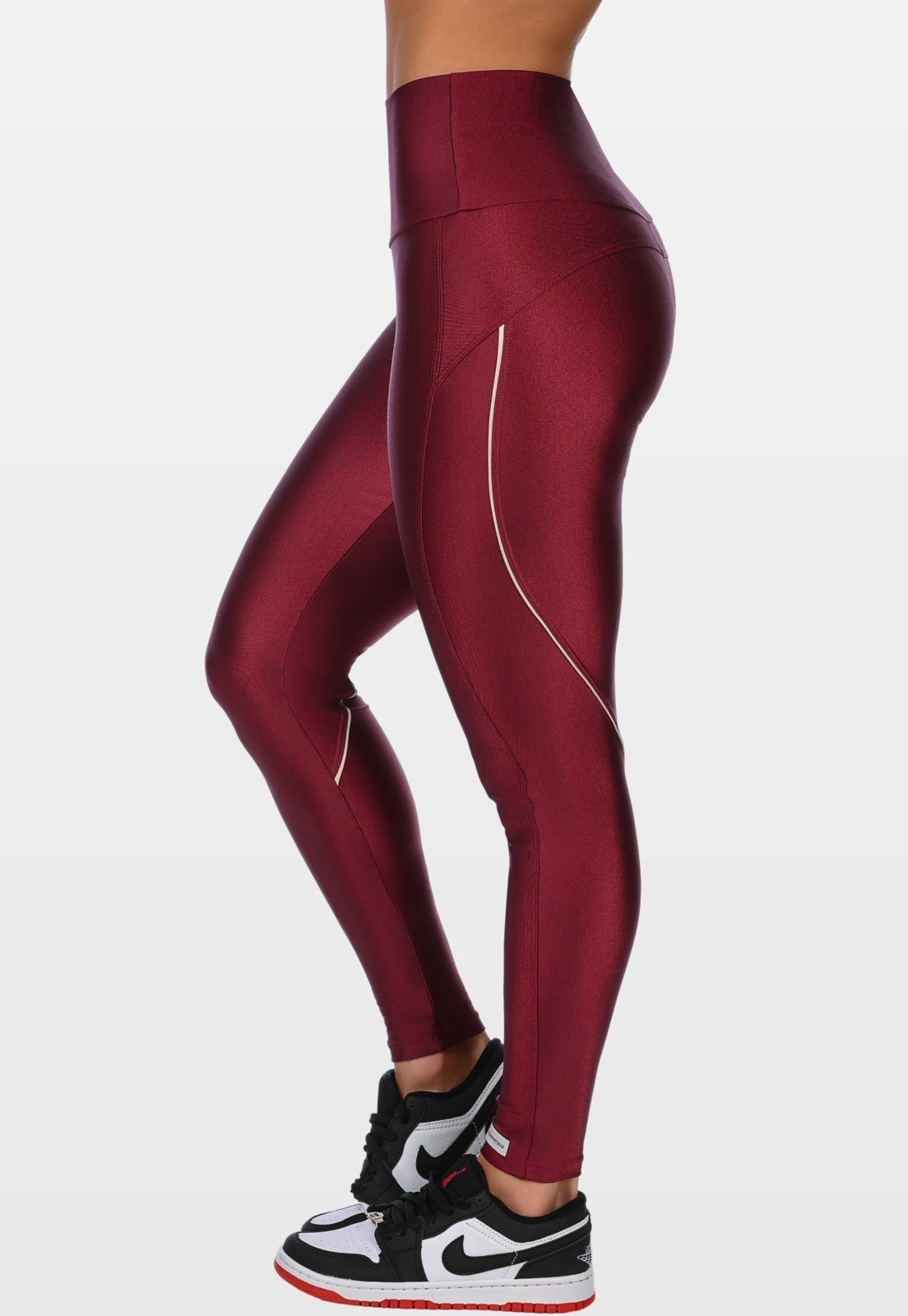 Imagem principal Calça Legging Fitness Cirrê Summer Soul Cós Alto Com Friso Summer Soul bordô