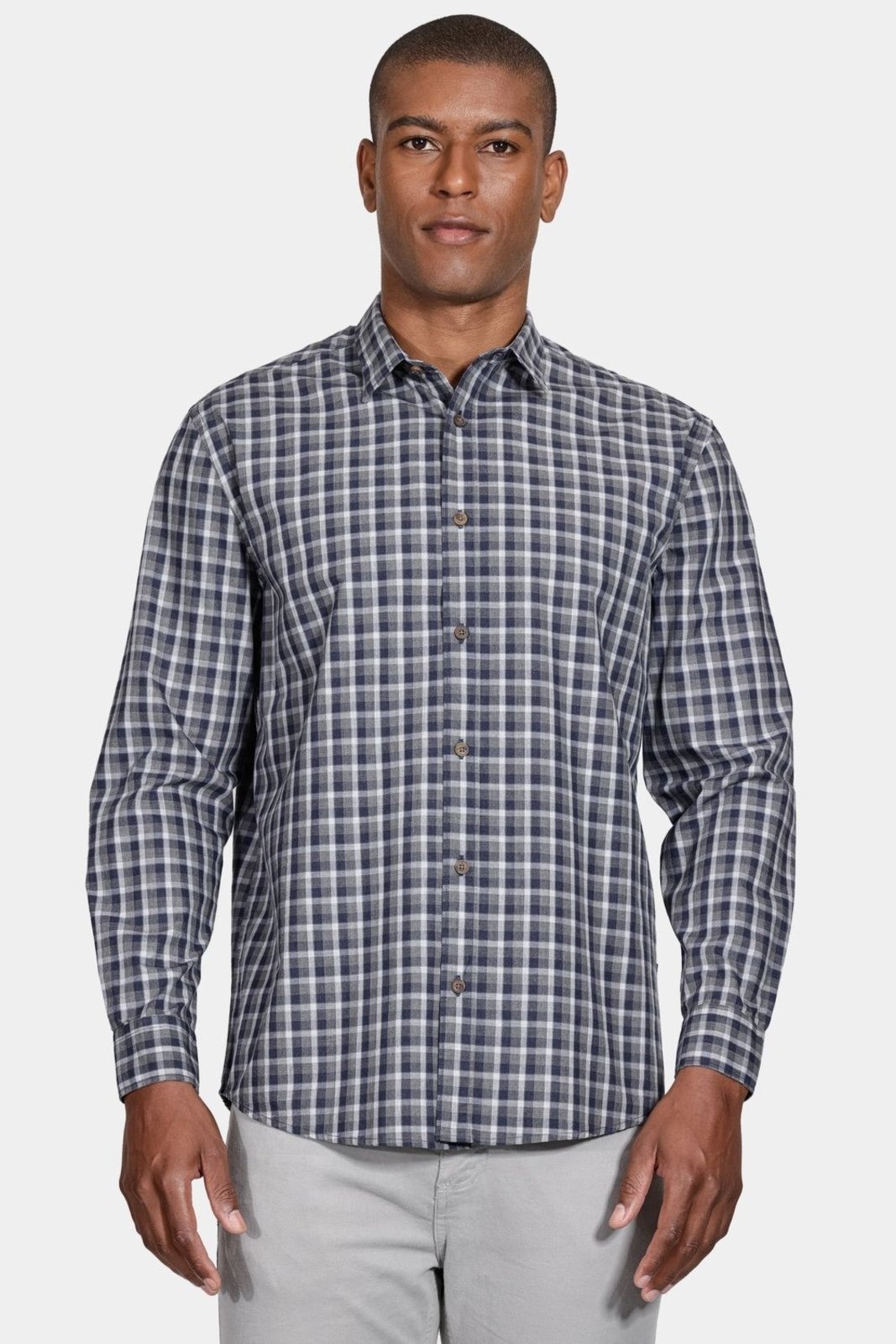 Imagem principal Camisa Aramis Manga Longa Regular Xadrez Cinza/Azul Jeans Aramis cinza azul