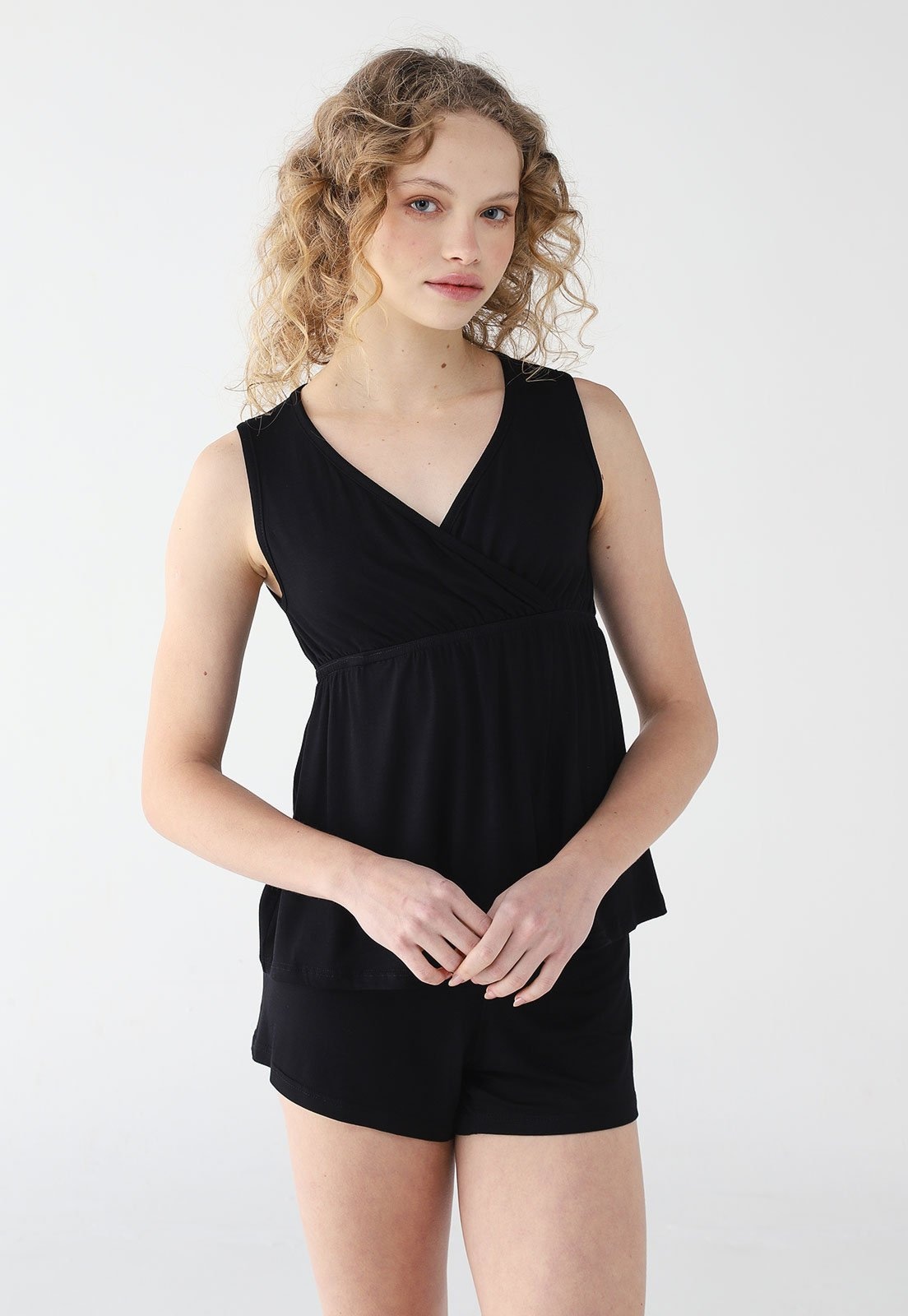 Imagem principal Conjunto Pijama Malwee Curto Regata Gestante Malwee preto