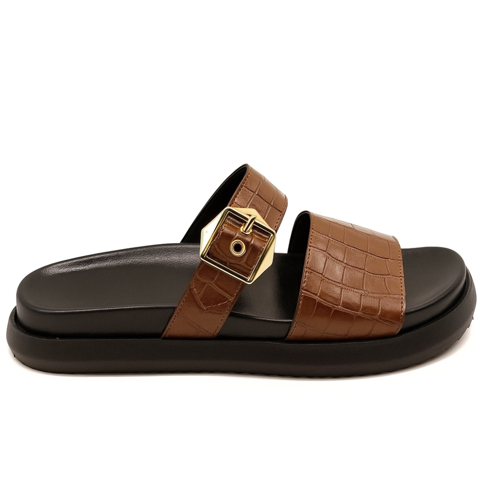 Imagem principal Papete Croco Cacau Flor da Pele Conforto e Estilo 006 Flor da Pele marrom