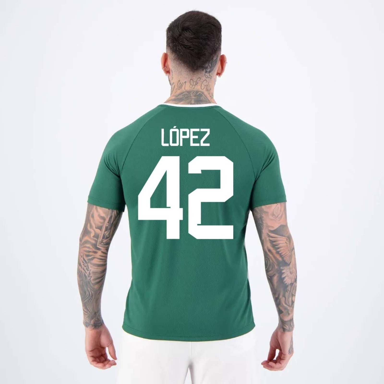 Imagem principal Camisa Palmeiras Alviverde Branca e Verde 42 Flaco López Betel branco verde