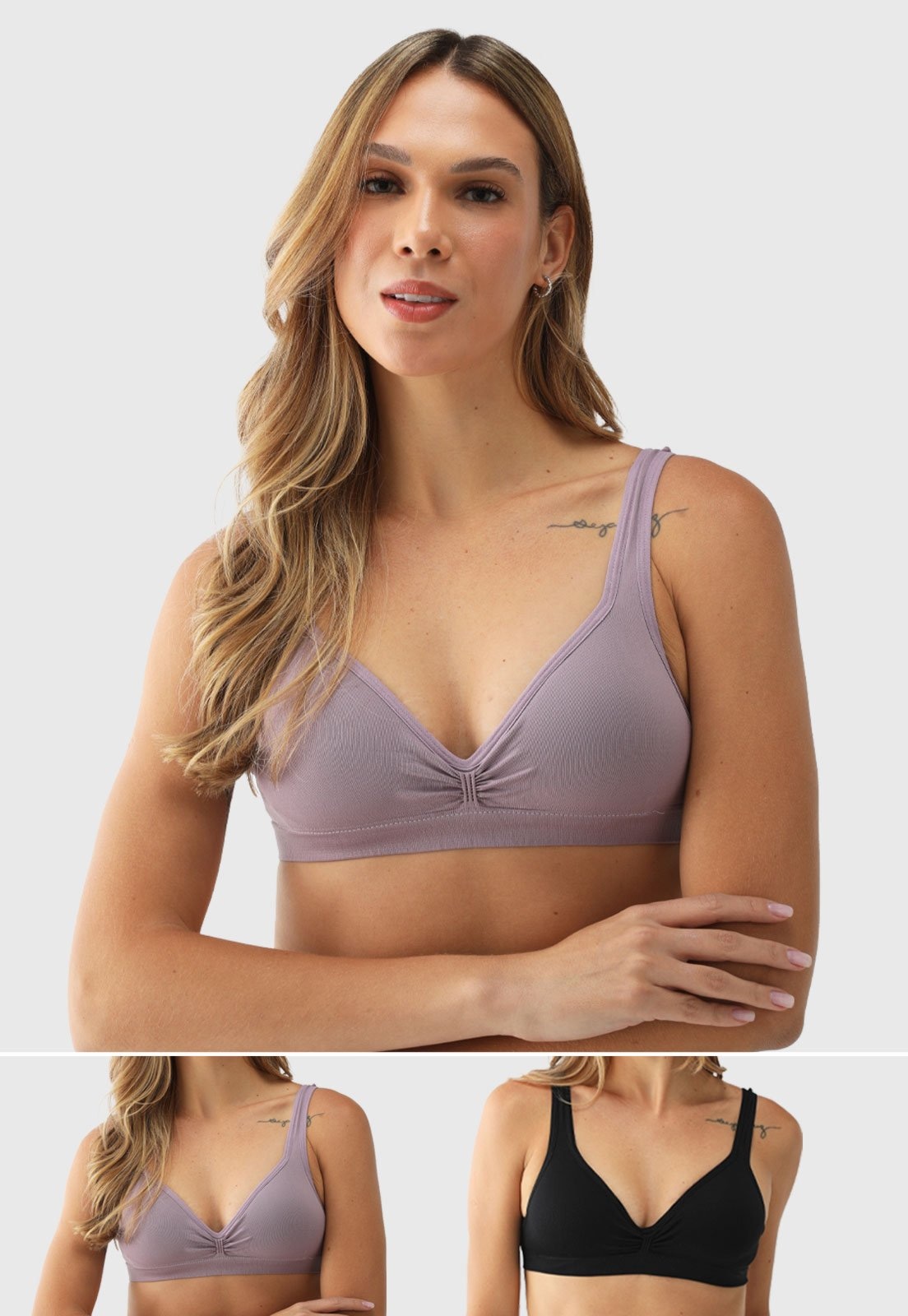 Imagem principal Kit 2pçs Sutiã Trifil Af Top Daily Lilás TRIFIL roxo