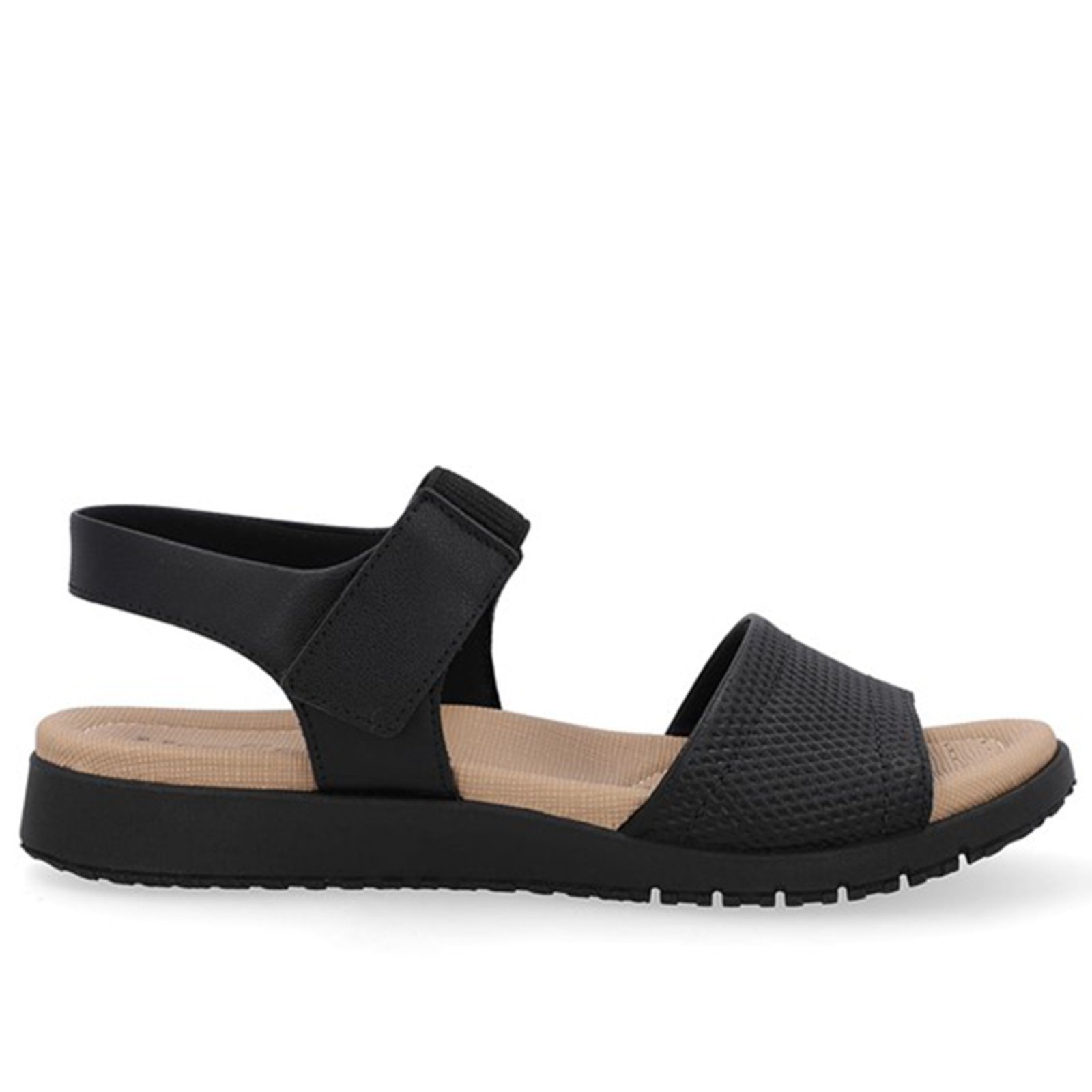 Imagem principal Sandália Salto Baixo Couro Fecho-Flex Usaflex 001 Usaflex preto