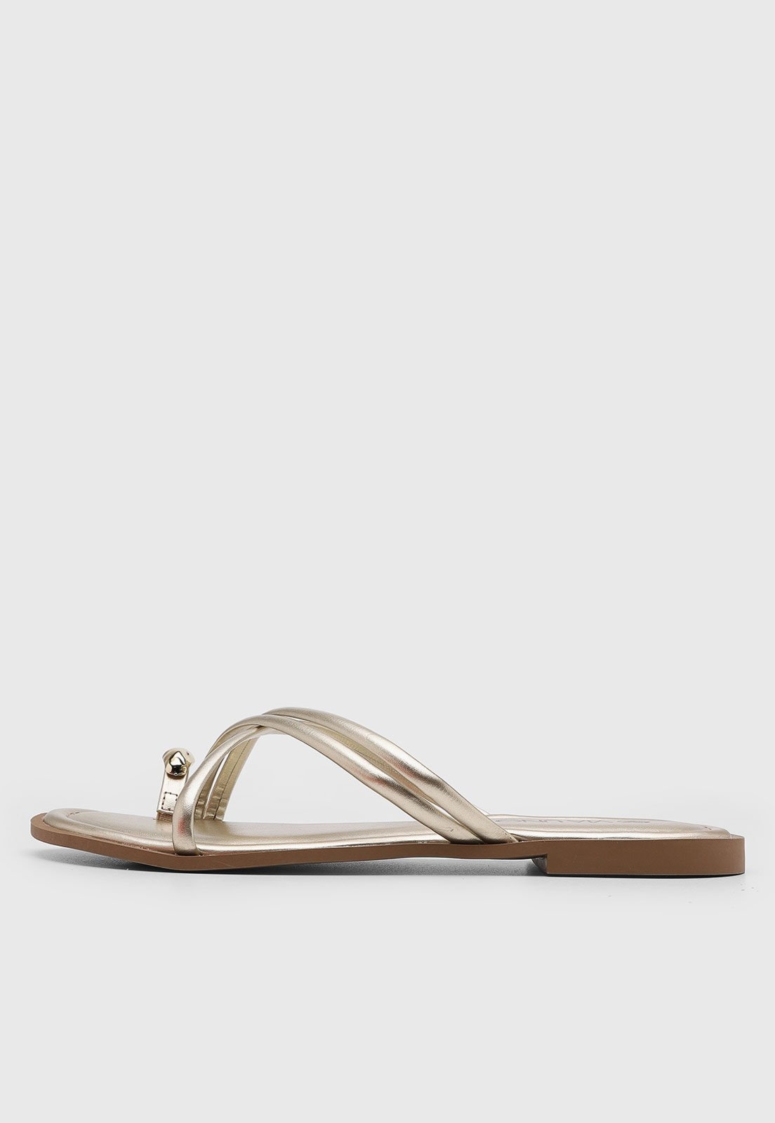 Imagem principal Rasteira Feminina VIA UNO Metalizada Dourada VIA UNO dourado