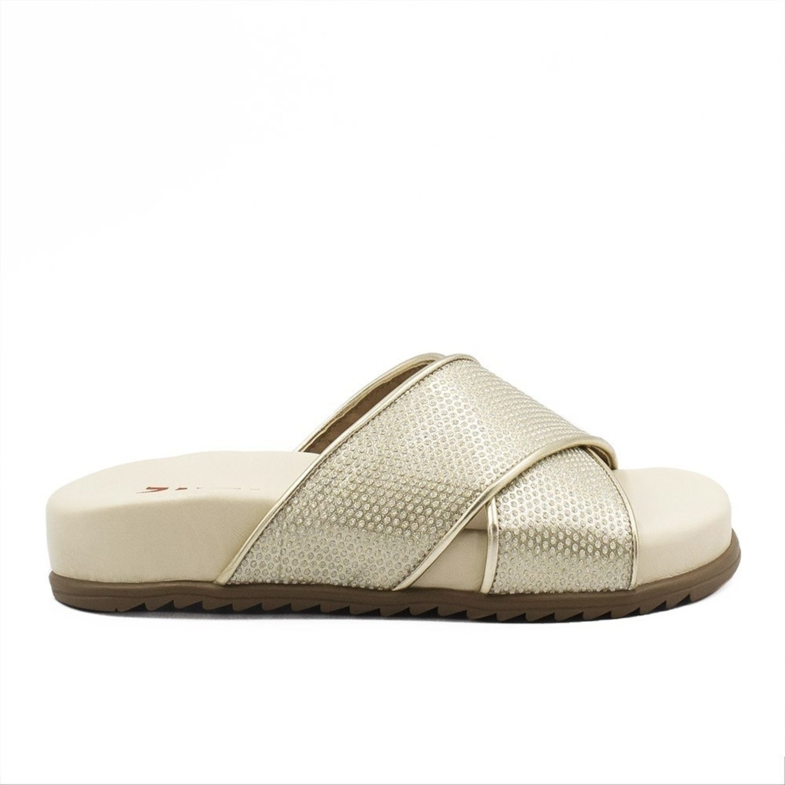 Imagem principal Sandália Papete Zatta Tiras Cruzadas Amora Dourada ZATTA dourado