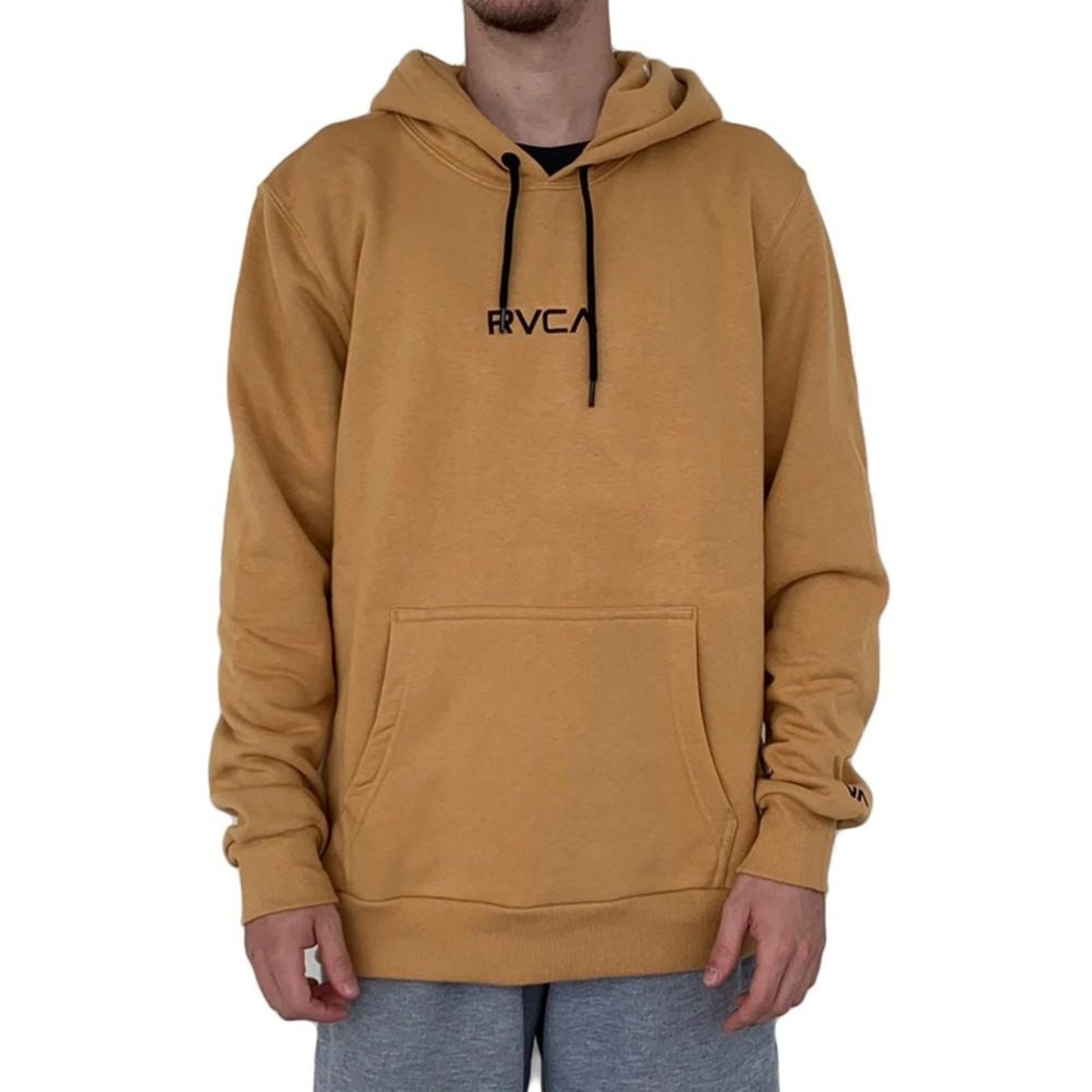 Imagem principal Moletom RVCA Canguru Tonally WT23 Masculino Escuro RVCA amarelo