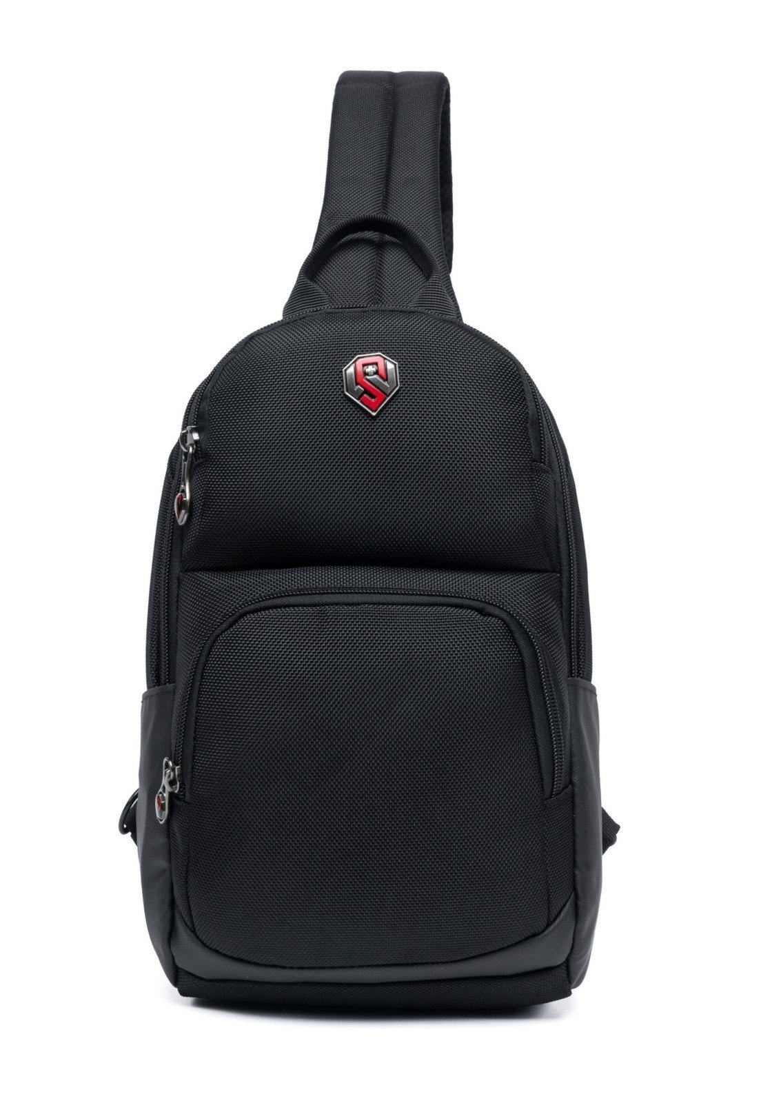 Imagem principal Shoulder Bag Masculina Casual Moderna Resistente Espaçosa Swissport preto