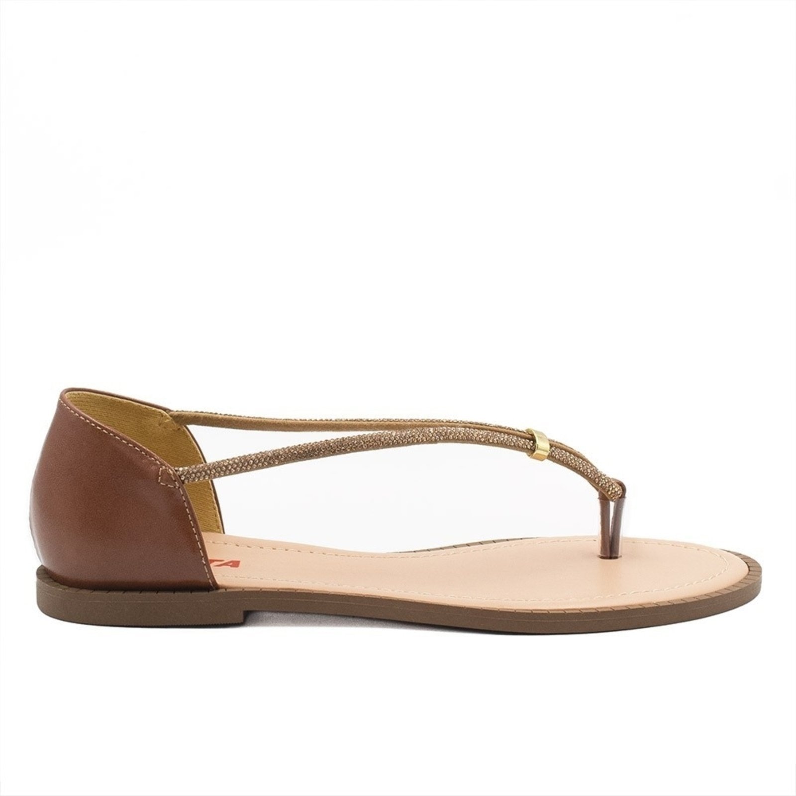 Imagem principal Rasteira Fechada Zatta Brilho Lady Caramelo ZATTA castanho