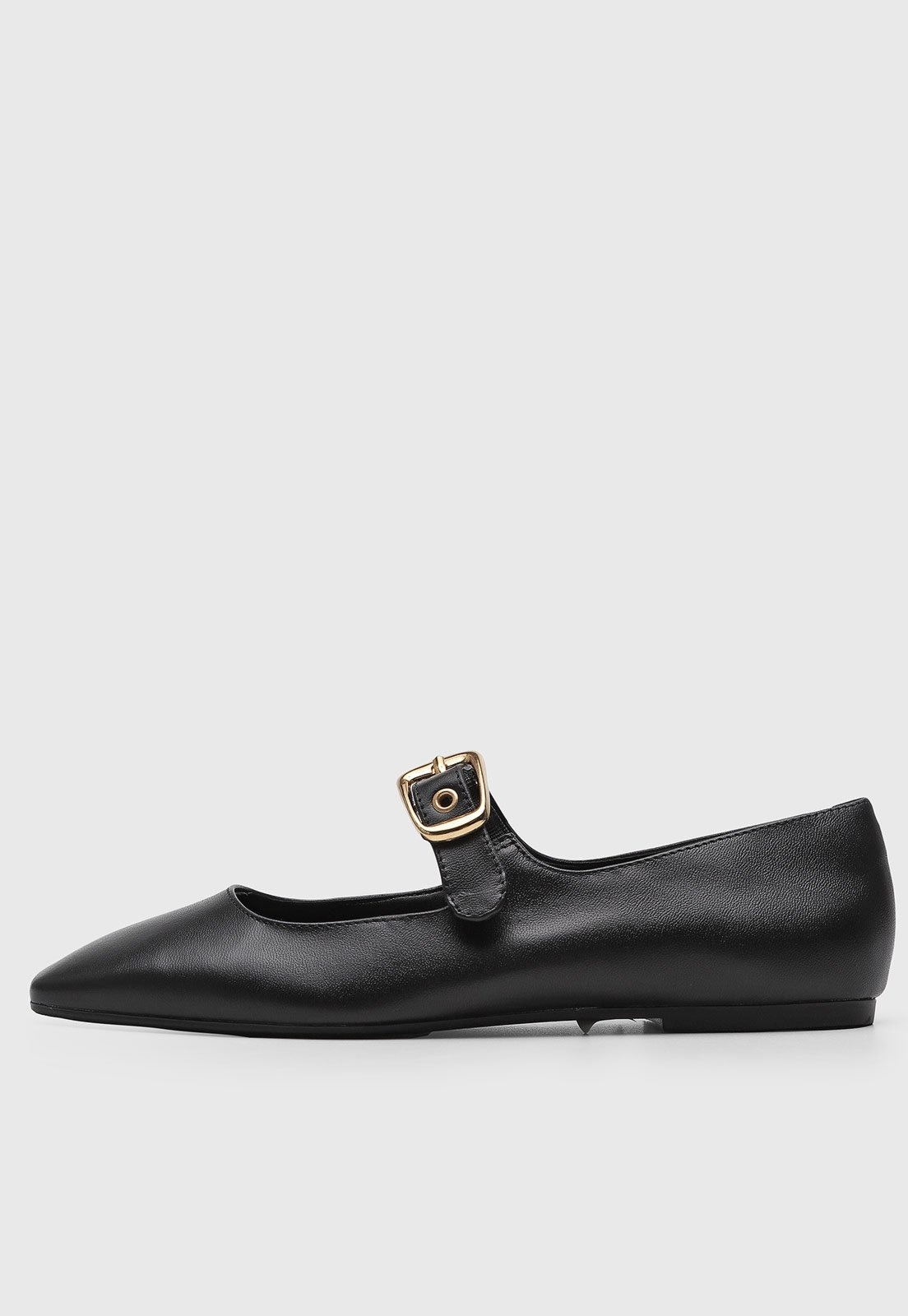 Imagem principal Sapatilha Feminina Arezzo Bico Quadrado Fivela Preta Arezzo preto