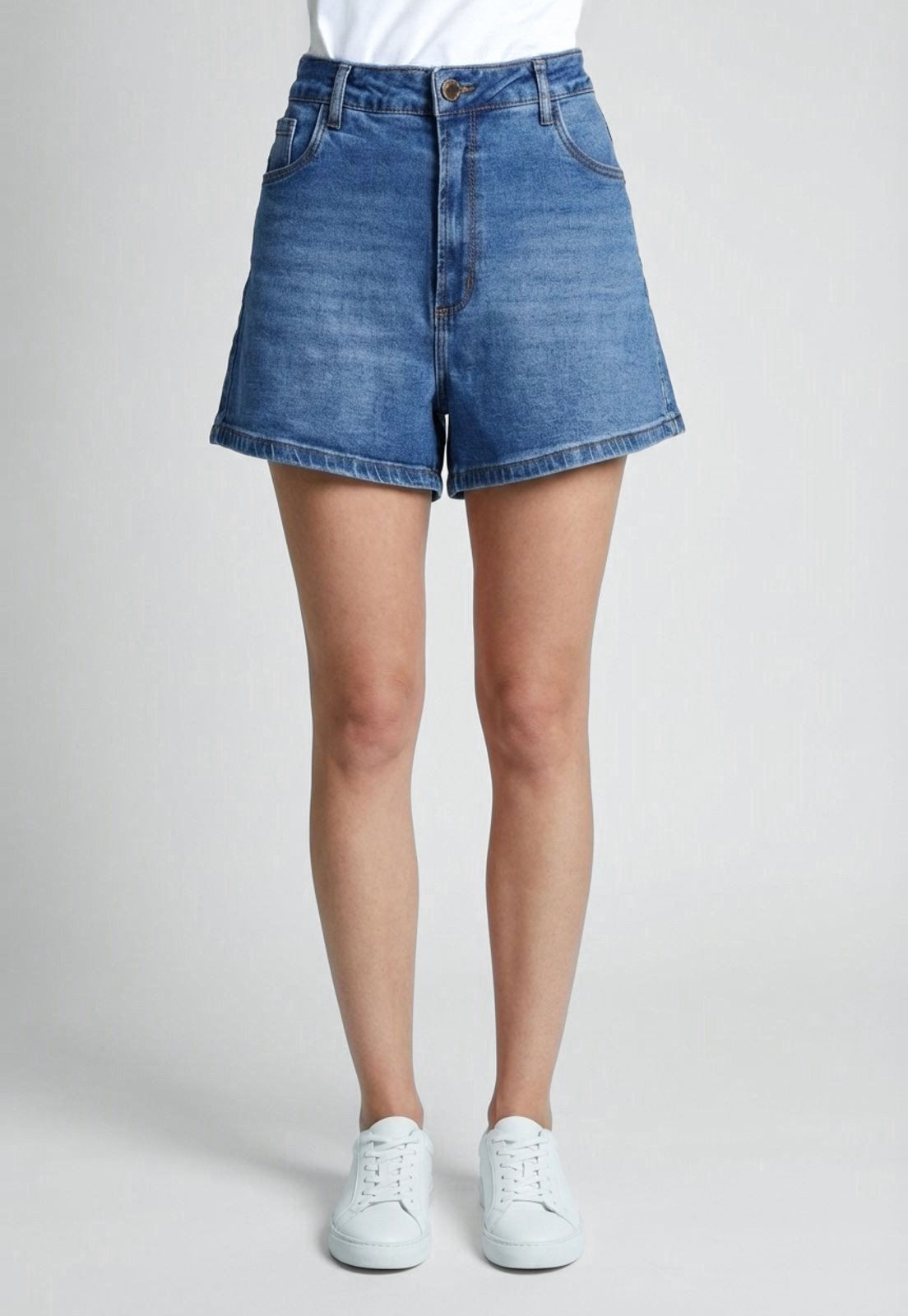 Imagem principal Short Jeans Feminino Lança Perfume Confort High Médio Lança Perfume azul