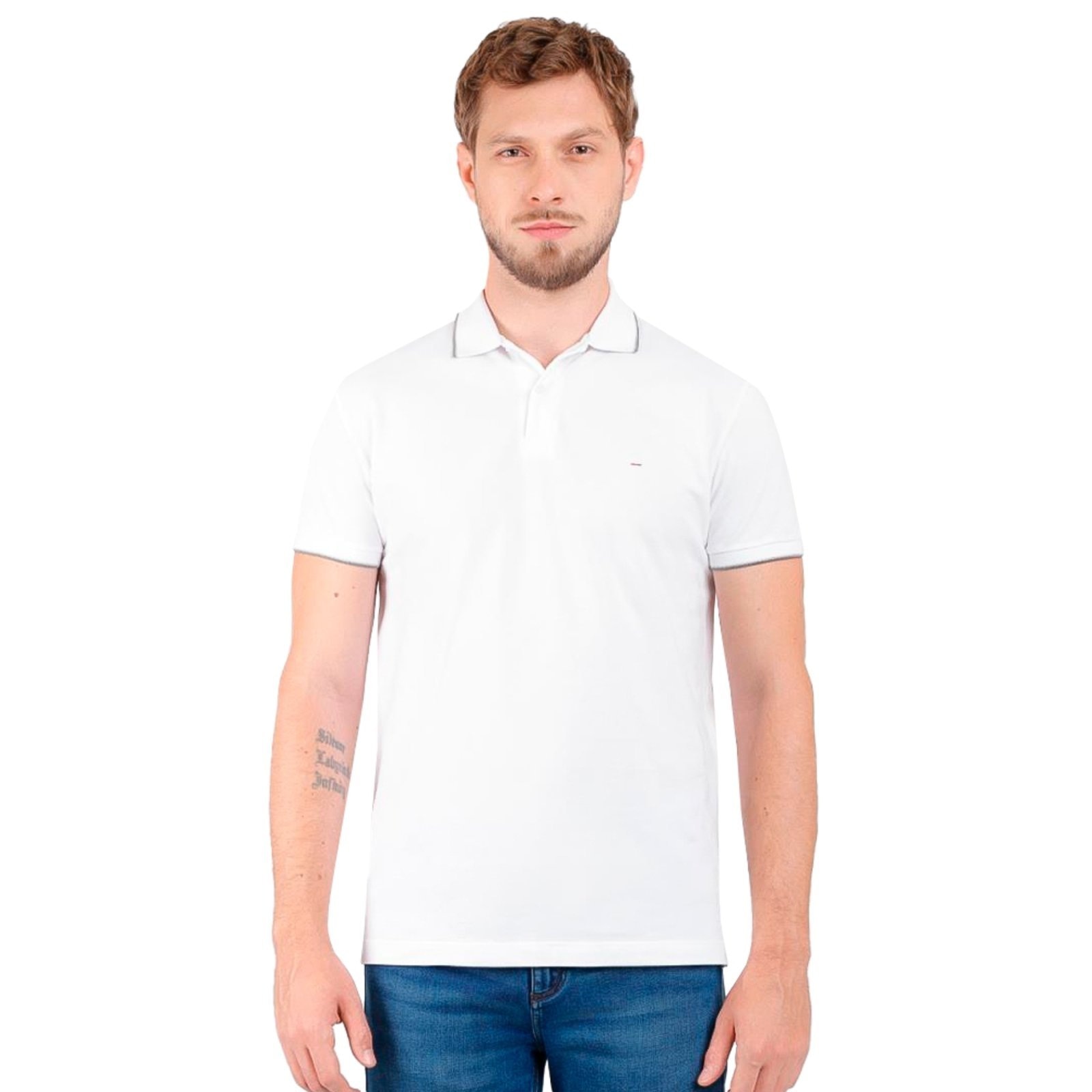 Imagem principal Camisa Polo Aramis 3 Listras IN24 Masculino Aramis branco