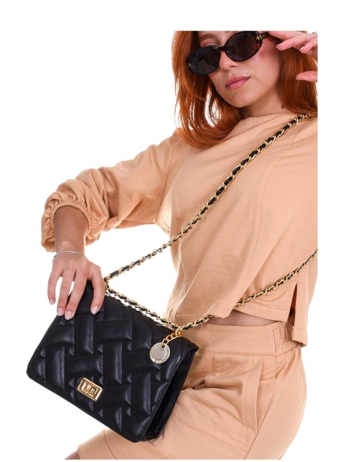 Imagem principal Bolsa Feminia Transversal Maria Milão Pequena Flap Maria Milão preto