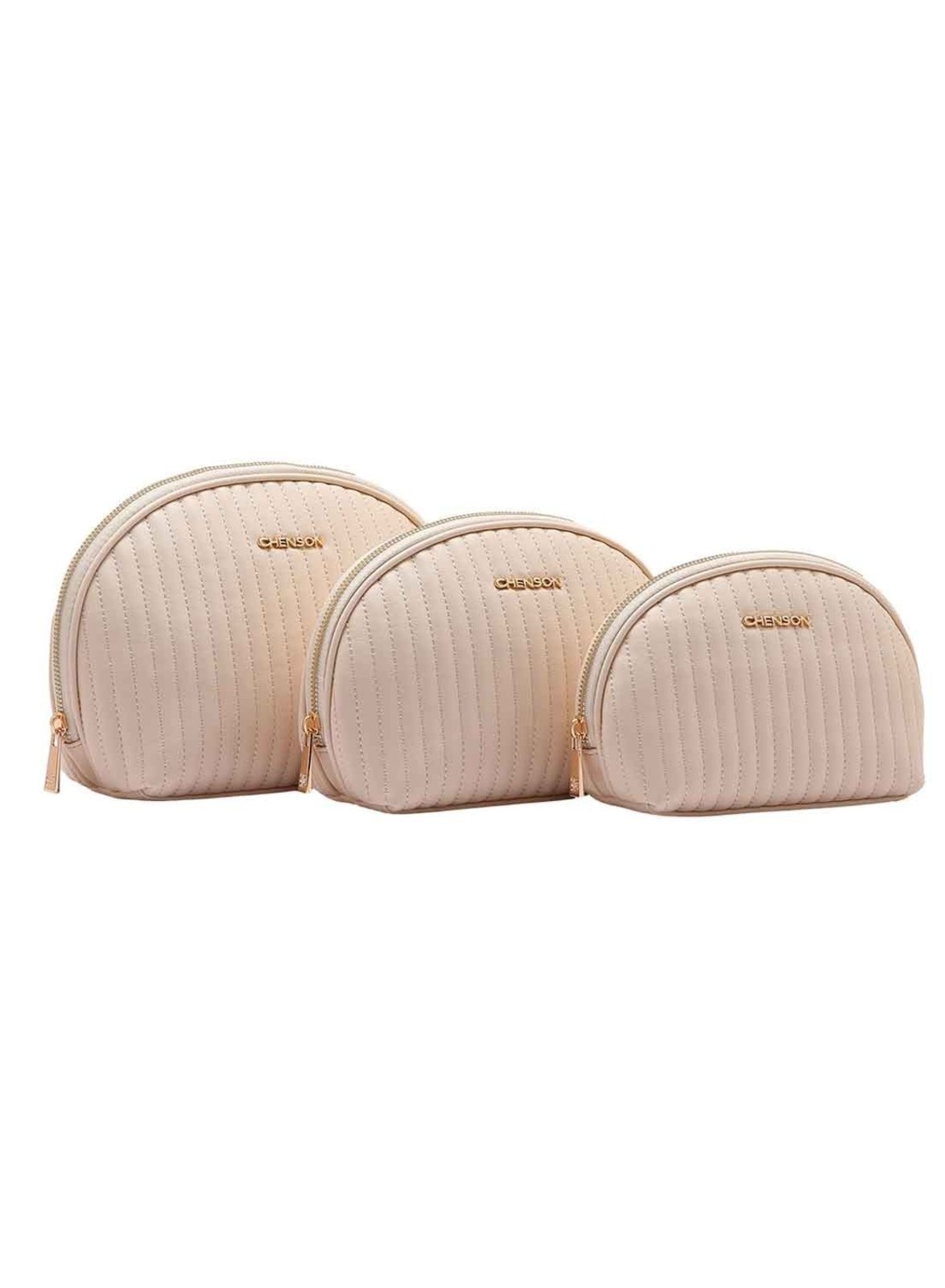 Imagem principal Kit 3 Necessaire Feminina Chenson Original Frasqueira Viagem 0484917 Chenson bege