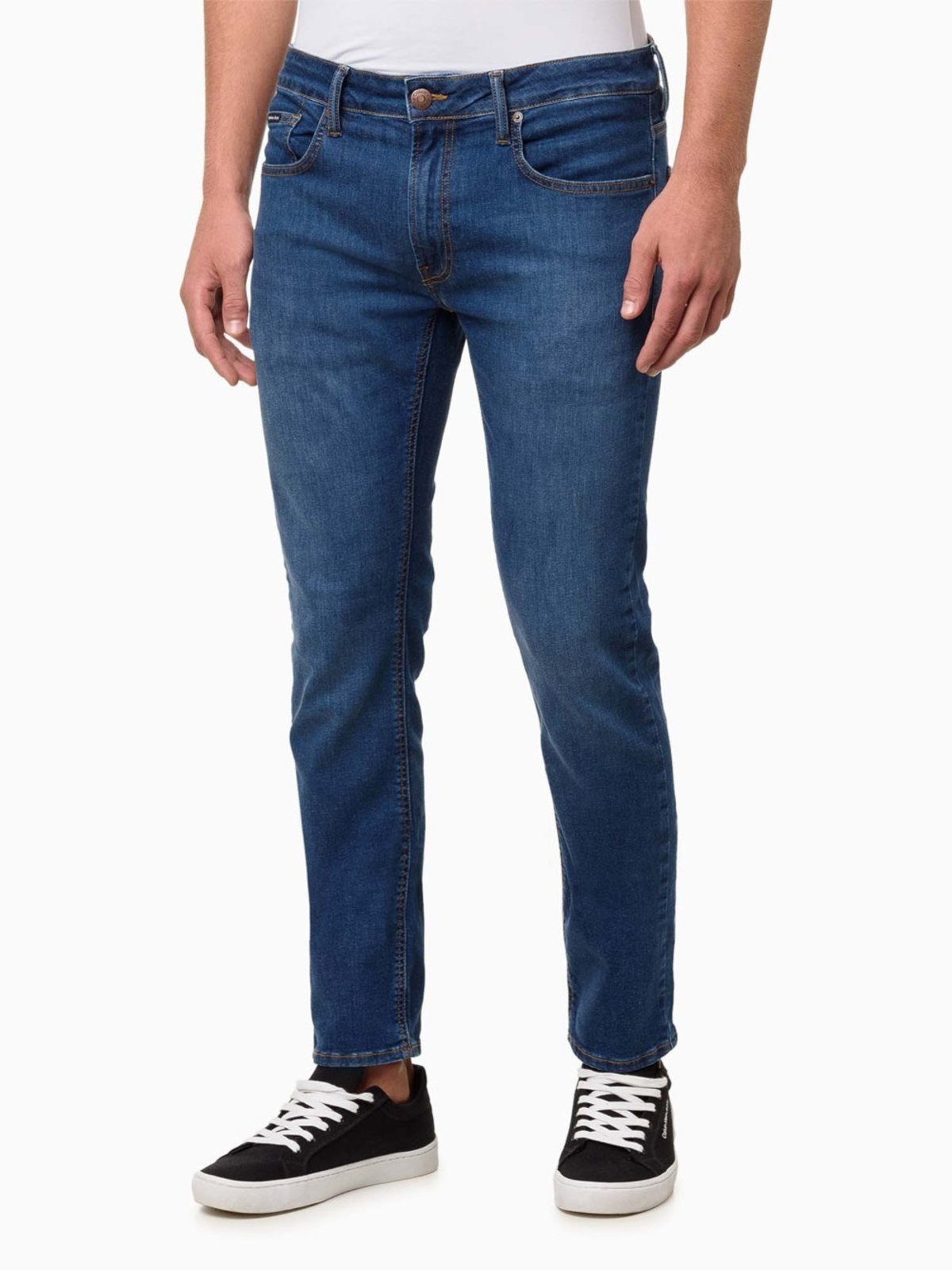 Imagem principal Calça Jeans Masculina Amaciada Skinny Cintura Baixa Calvin Klein Jeans Médio Calvin Klein Jeans azul