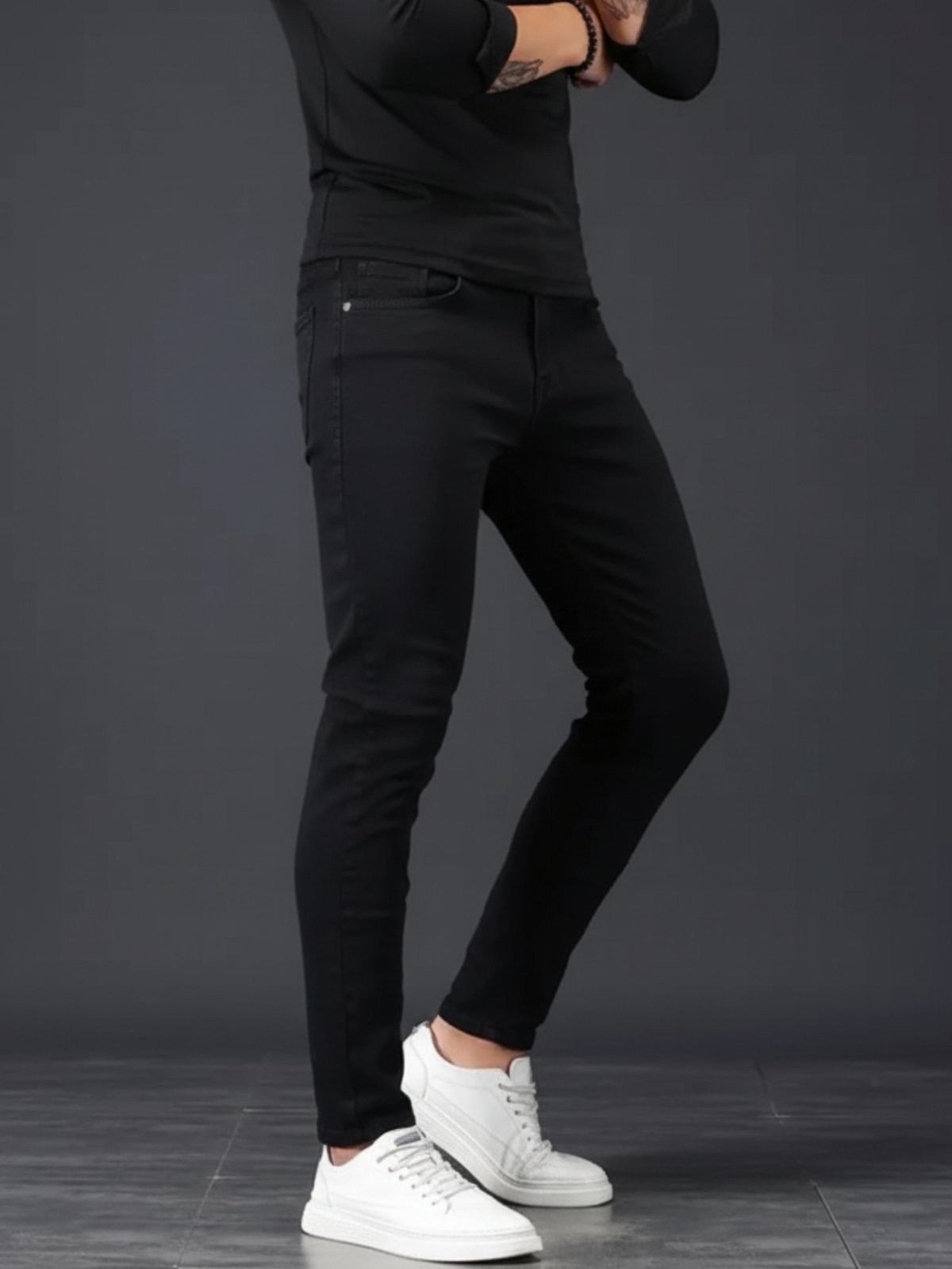 Imagem principal Calça Masculina 5 Estilos Preta Básica e Confortável 5 ESTILOS jeans/preto