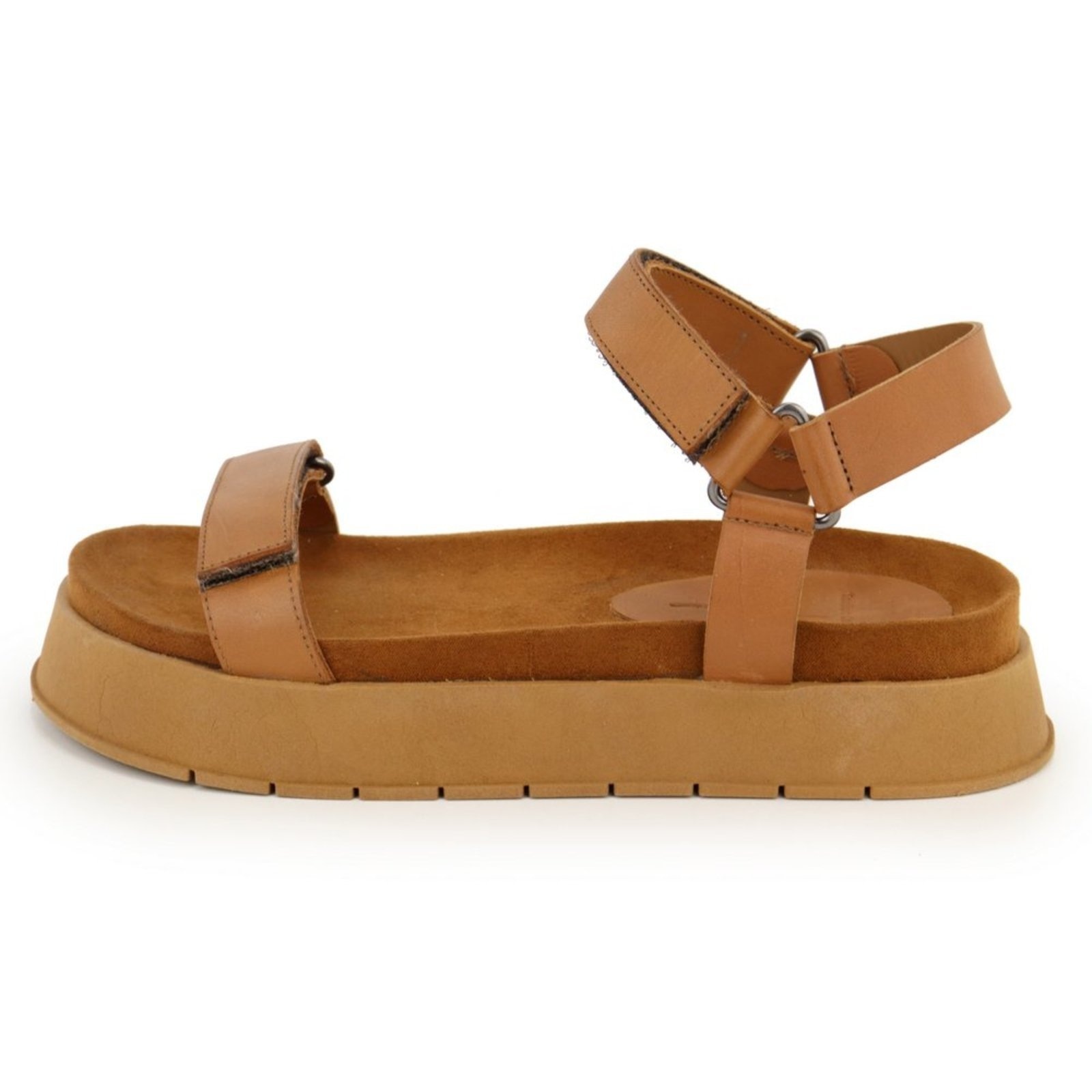 Imagem principal Sandália Papete Flatform Conforto em Couro Lacre Maria Paula Camel MARIA PAULA caramelo