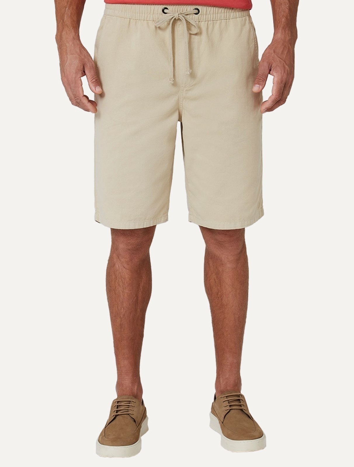 Imagem principal Bermuda Dudalina Masculina Sarja Elástico Algodão Médio Dudalina cáqui