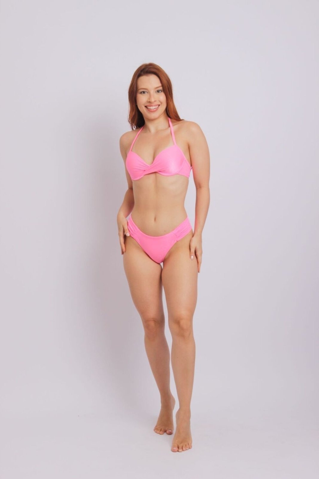 Imagem principal 2406 - Calcinha de Biquíni Com Lateral édia Franzida Duna Casual DunaCasual rosa