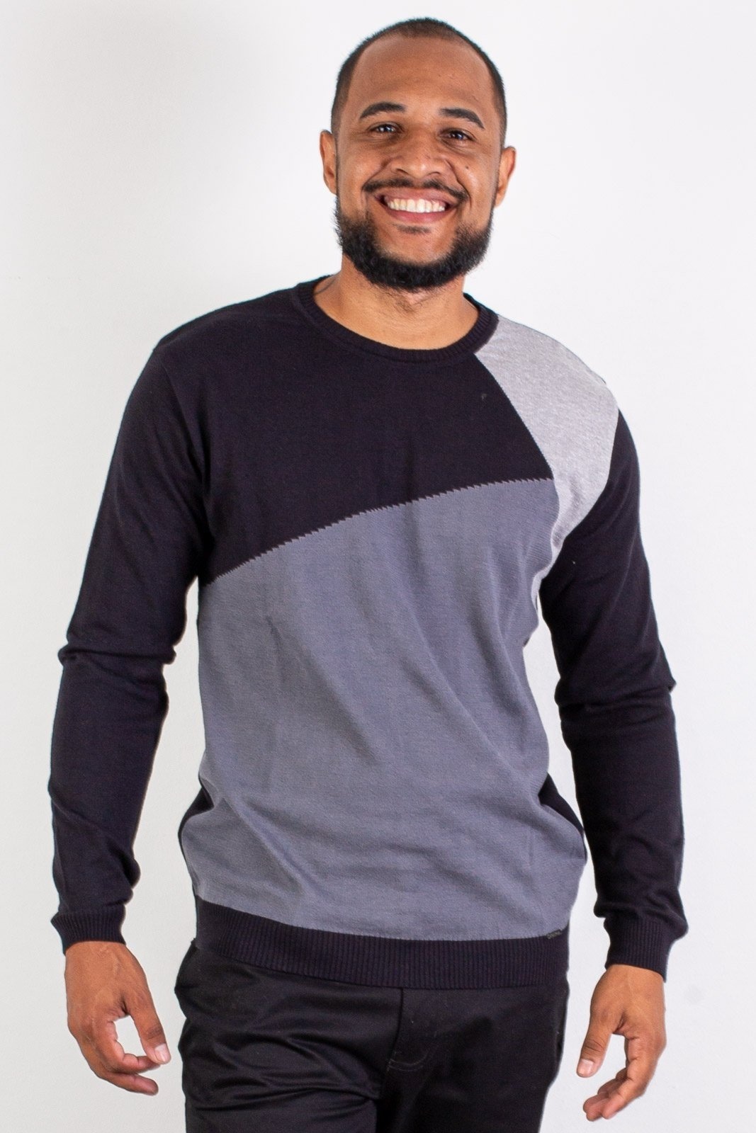 Imagem principal Blusa masculina de malha 50008 Enluaze preto