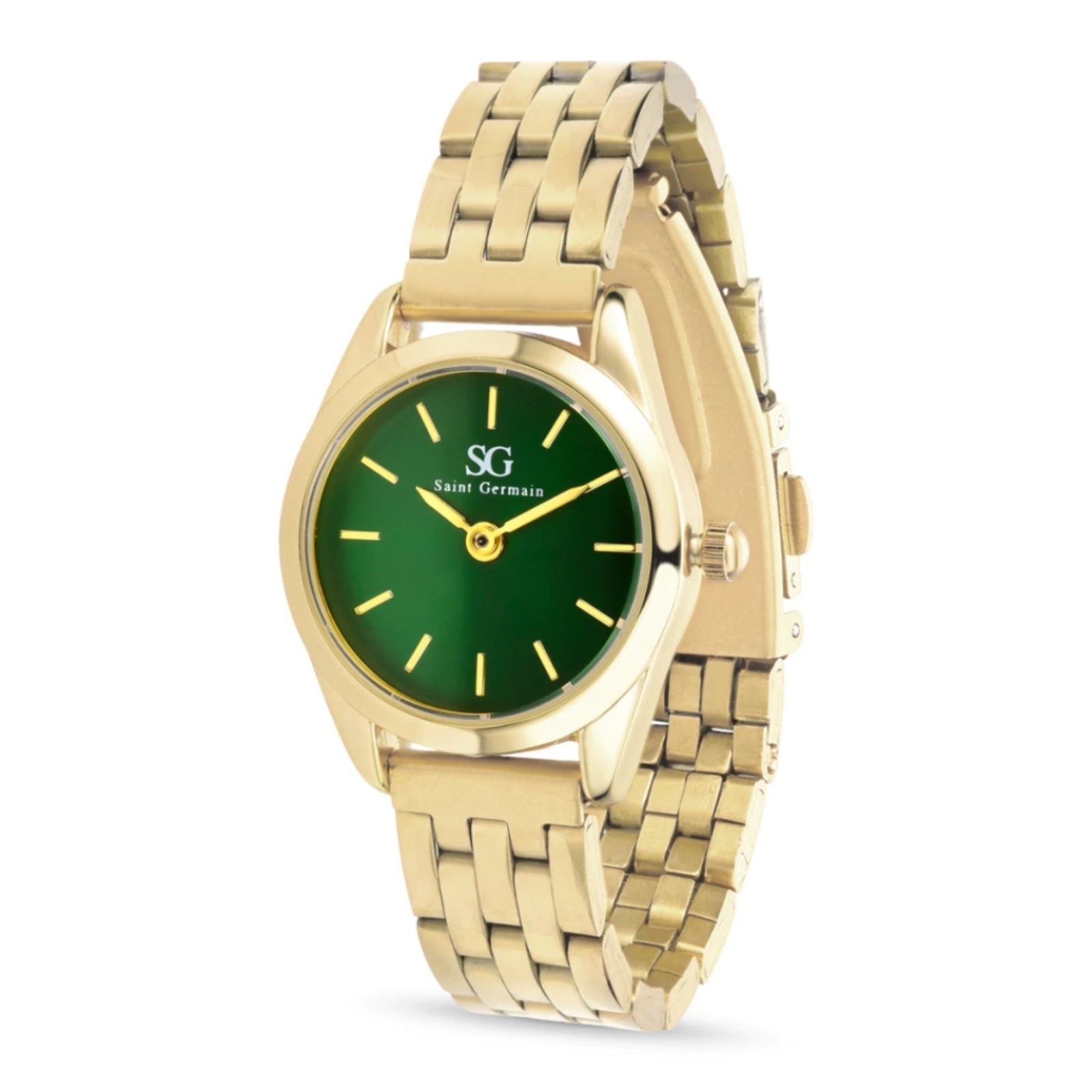 Imagem principal Relógio Feminino Saint Germain Mini Belle Pequeno Fundo Verde Esmeralda Saint Germain Brand dourado/verde verde