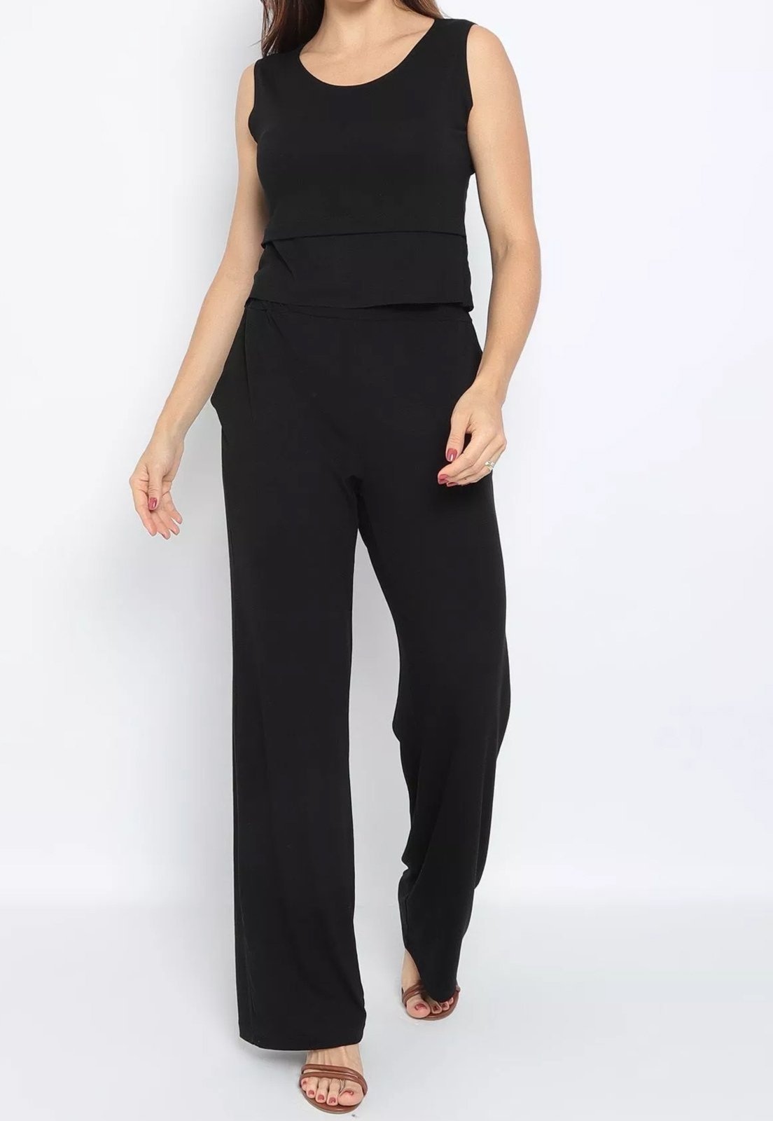 Imagem principal Conjunto Maria Paes Calça e Regata Maria Paes preto