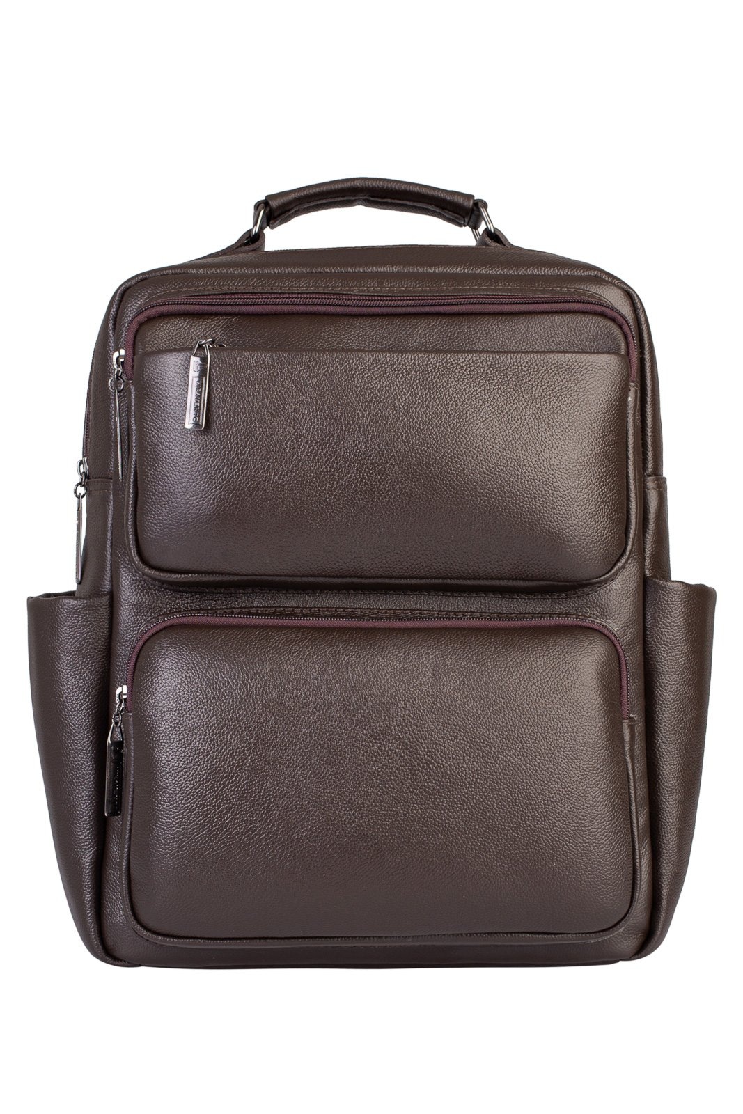 Imagem principal Mochila masculina de couro Lucca - Café Vira Vento preto