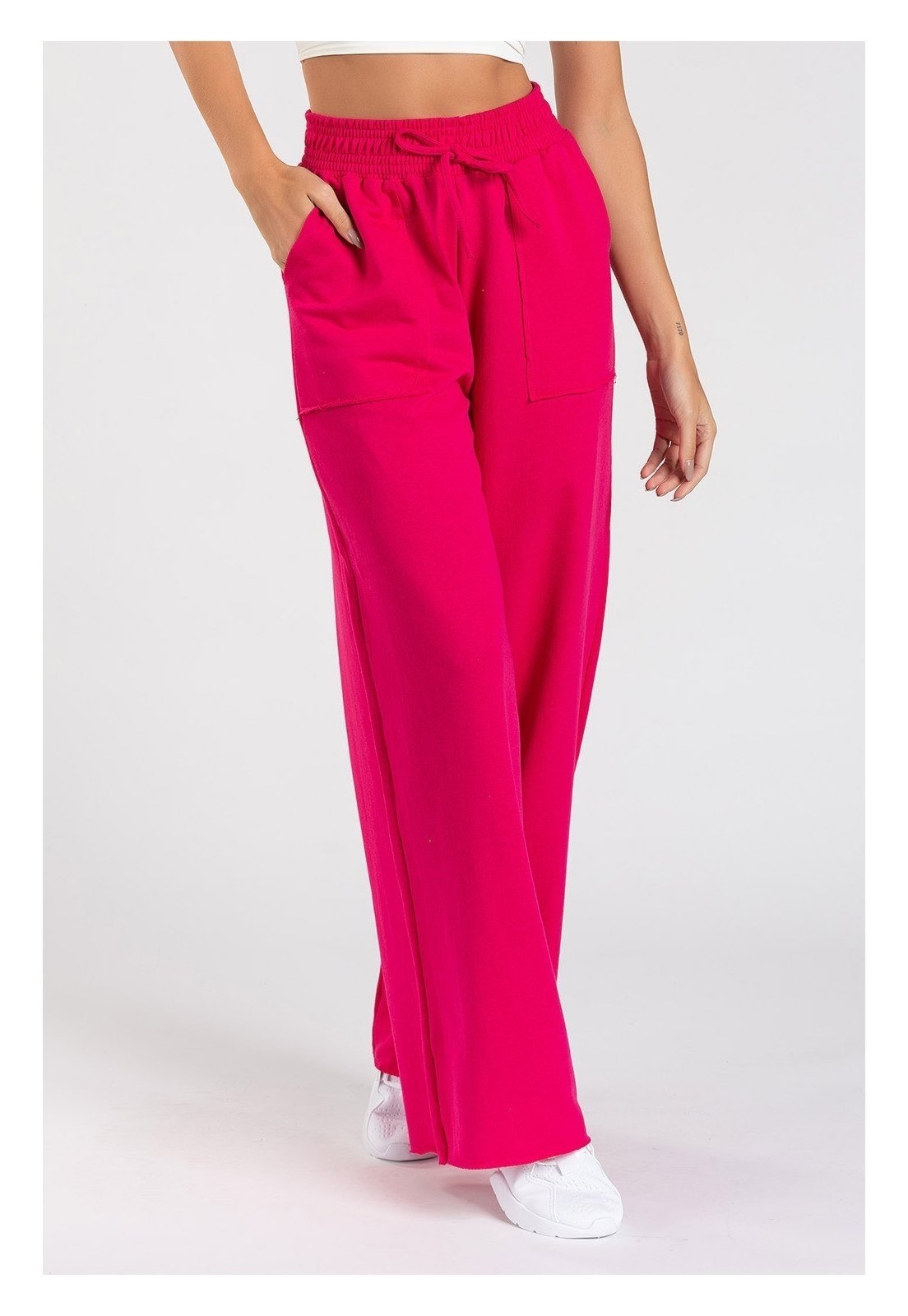 Imagem principal Calça Moletinho Meujeans Wide Leg Meu Jeans pink