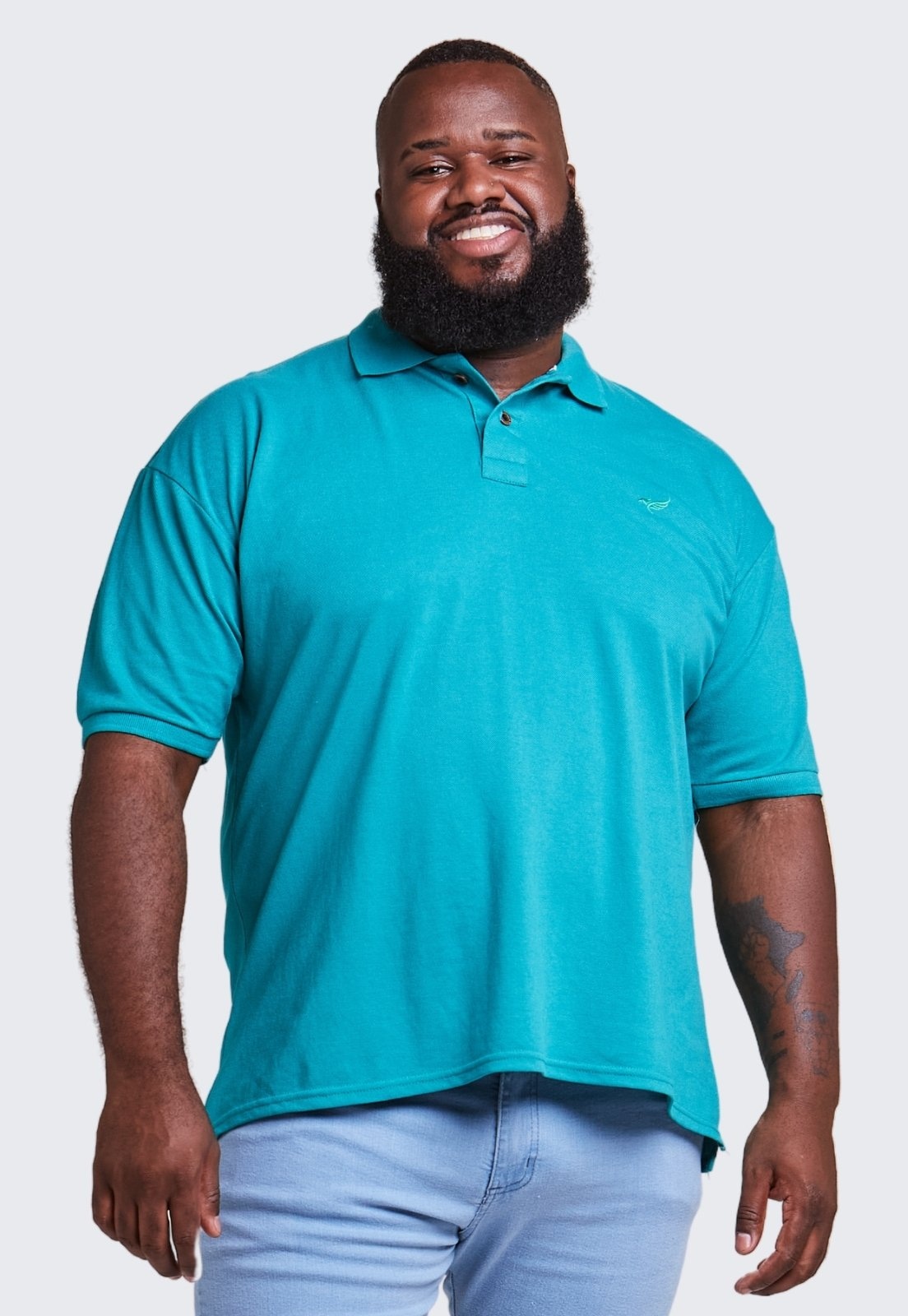 Imagem principal Camisa Polo Masculina Algodão Plus Size Daze Modas Água Daze Modas verde