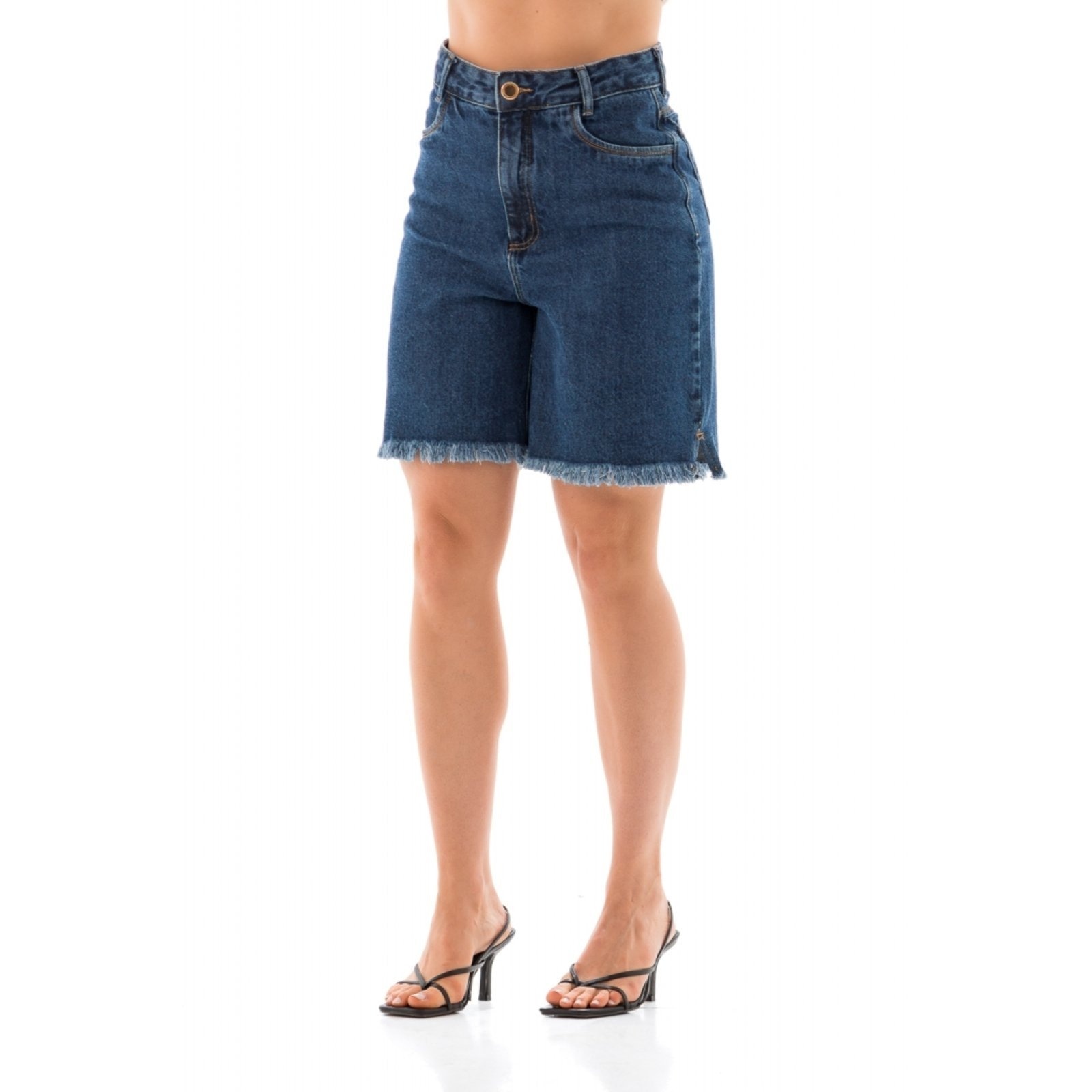 Imagem principal Bermuda Jeans Feminina Arauto Mom Less Water ARAUTO JEANS azul