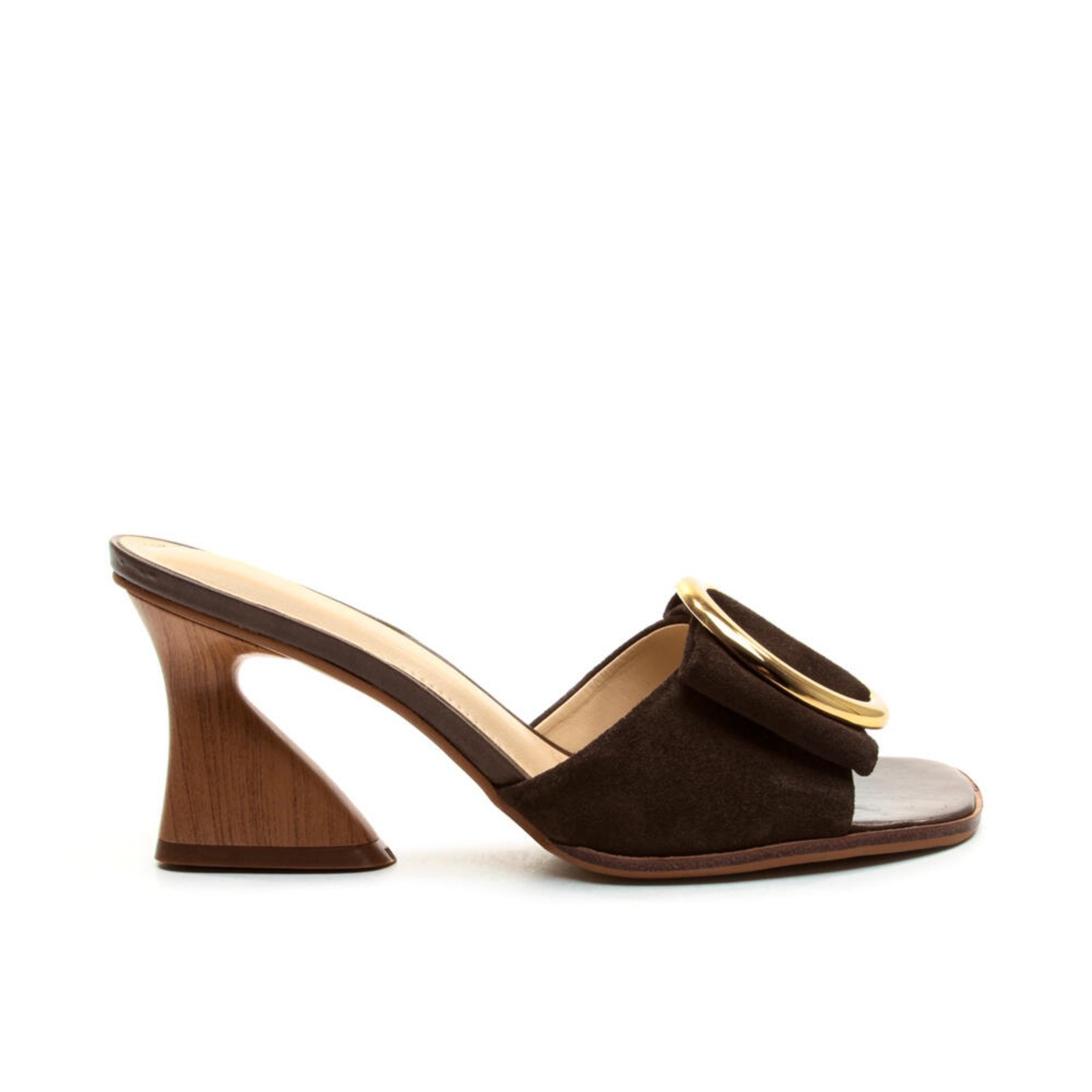 Imagem principal Tamanco Couro Marrom Salto Médio Cecconello 2747008-3 Cecconello café