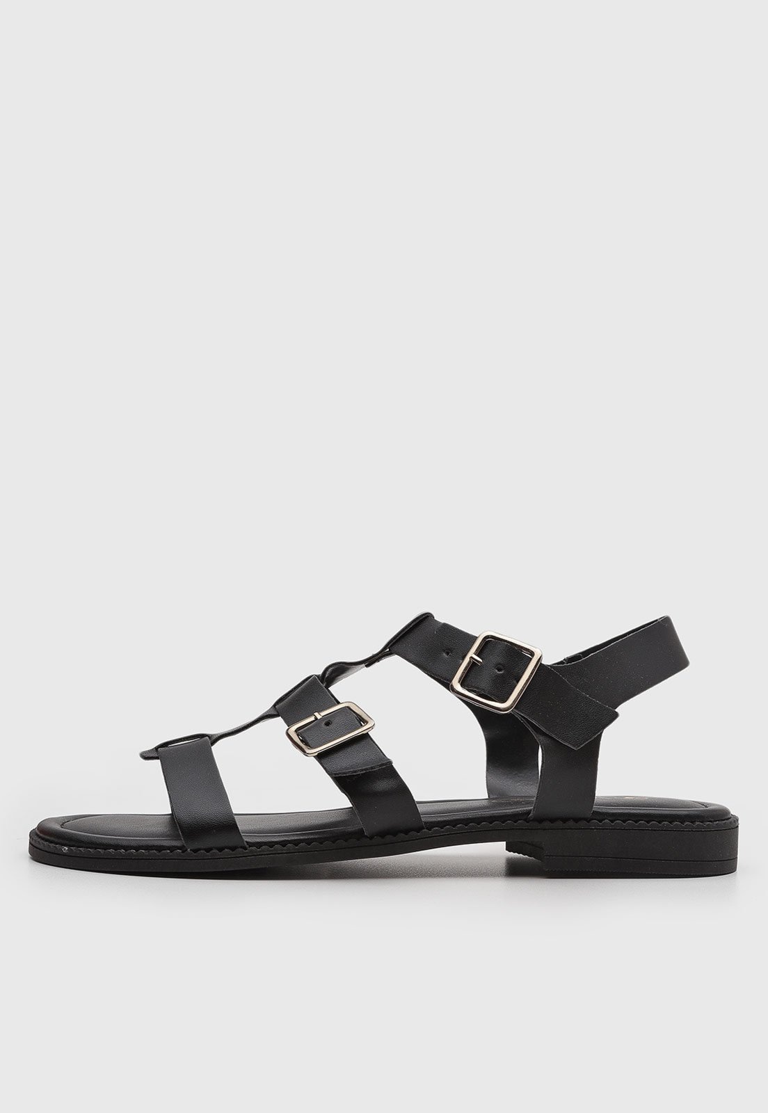 Imagem principal Rasteira Feminina VIA UNO Fechada Preta VIA UNO preto