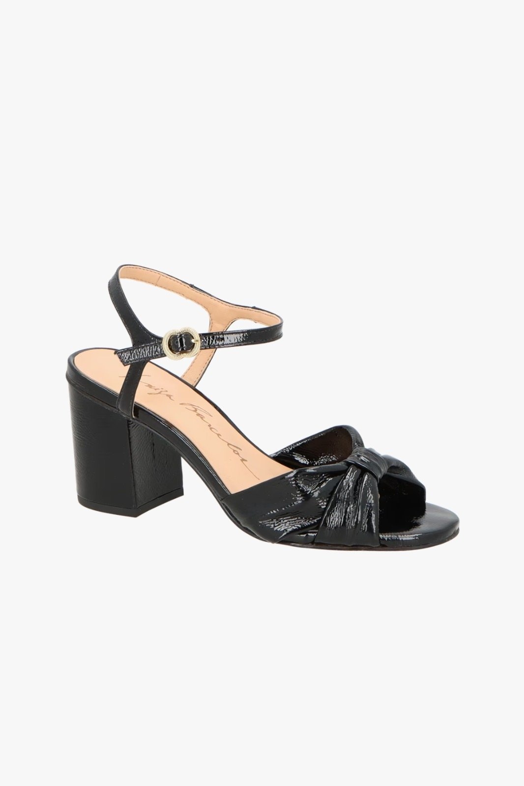 Imagem principal Sandalia Luiza Barcelos De Salto Bloco Medio Em Couro Envernizado Luiza Barcelos preto