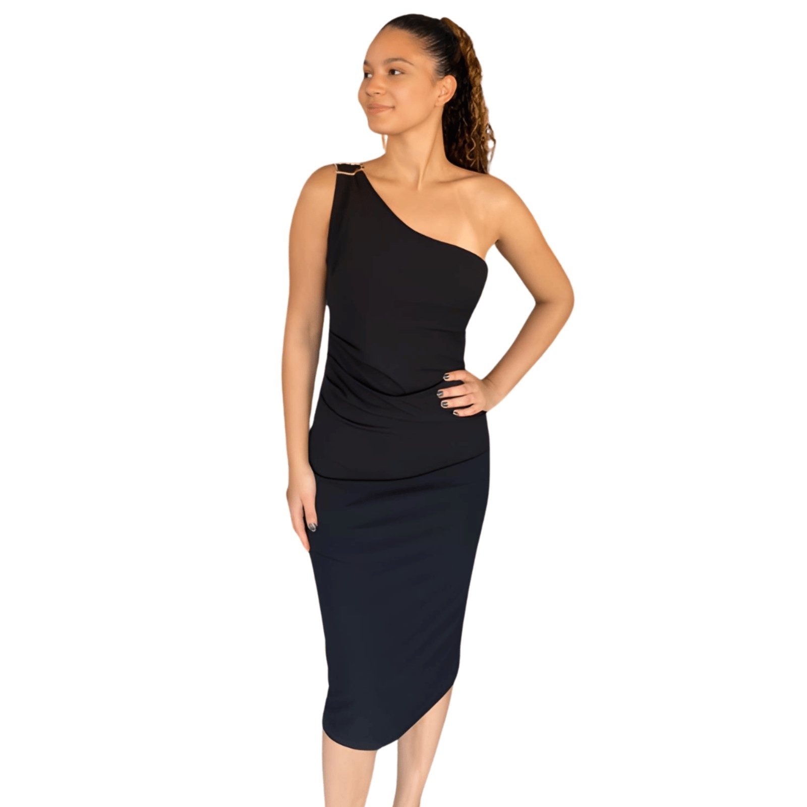 Imagem principal Vestido Justo Maxi Flor de Lis preto