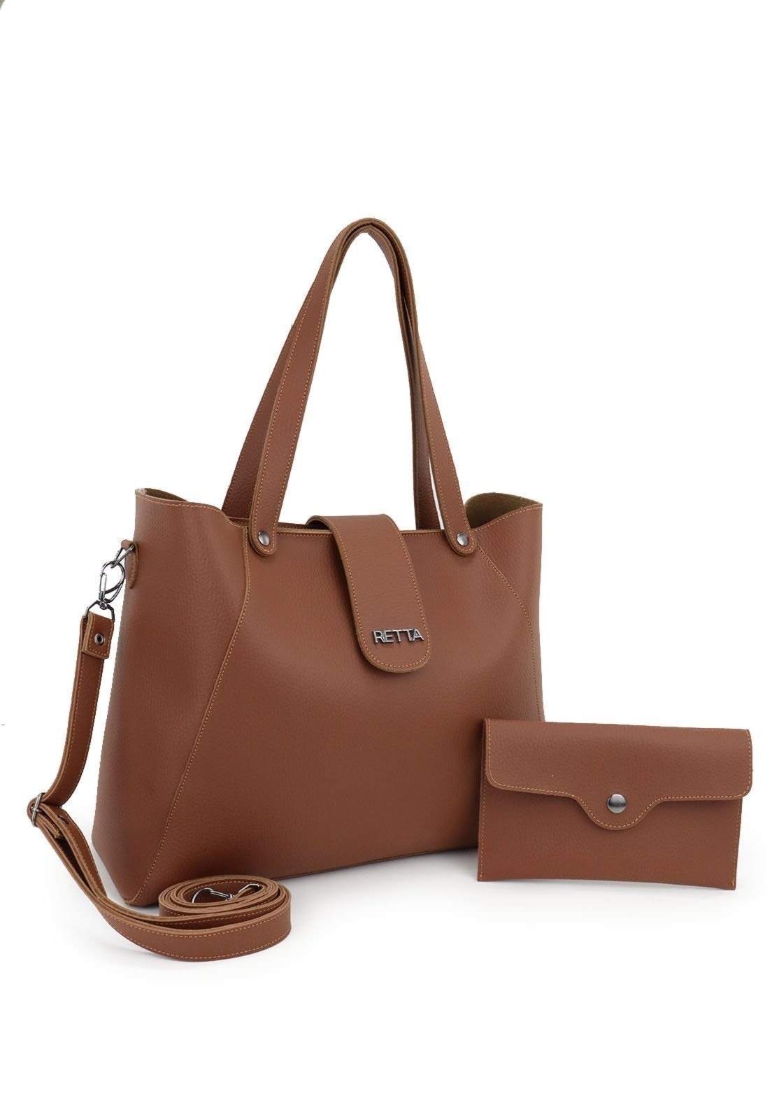 Imagem principal Bolsa Feminina Sacola Transversal Retta Oficial Retta Oficial caramelo