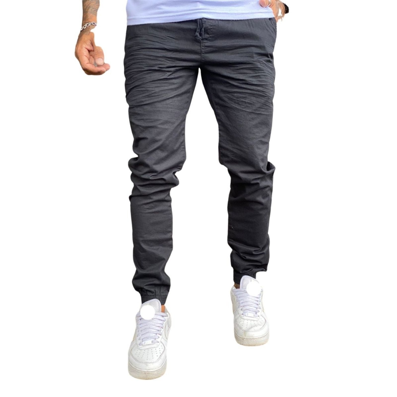 Imagem principal Calça jogger Preta Sarja Masculina Jeans Loka preto