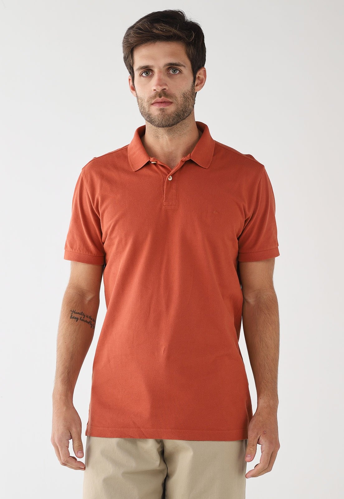 Imagem principal Polo Masculina Aramis Gola Polo Terracota Aramis laranja