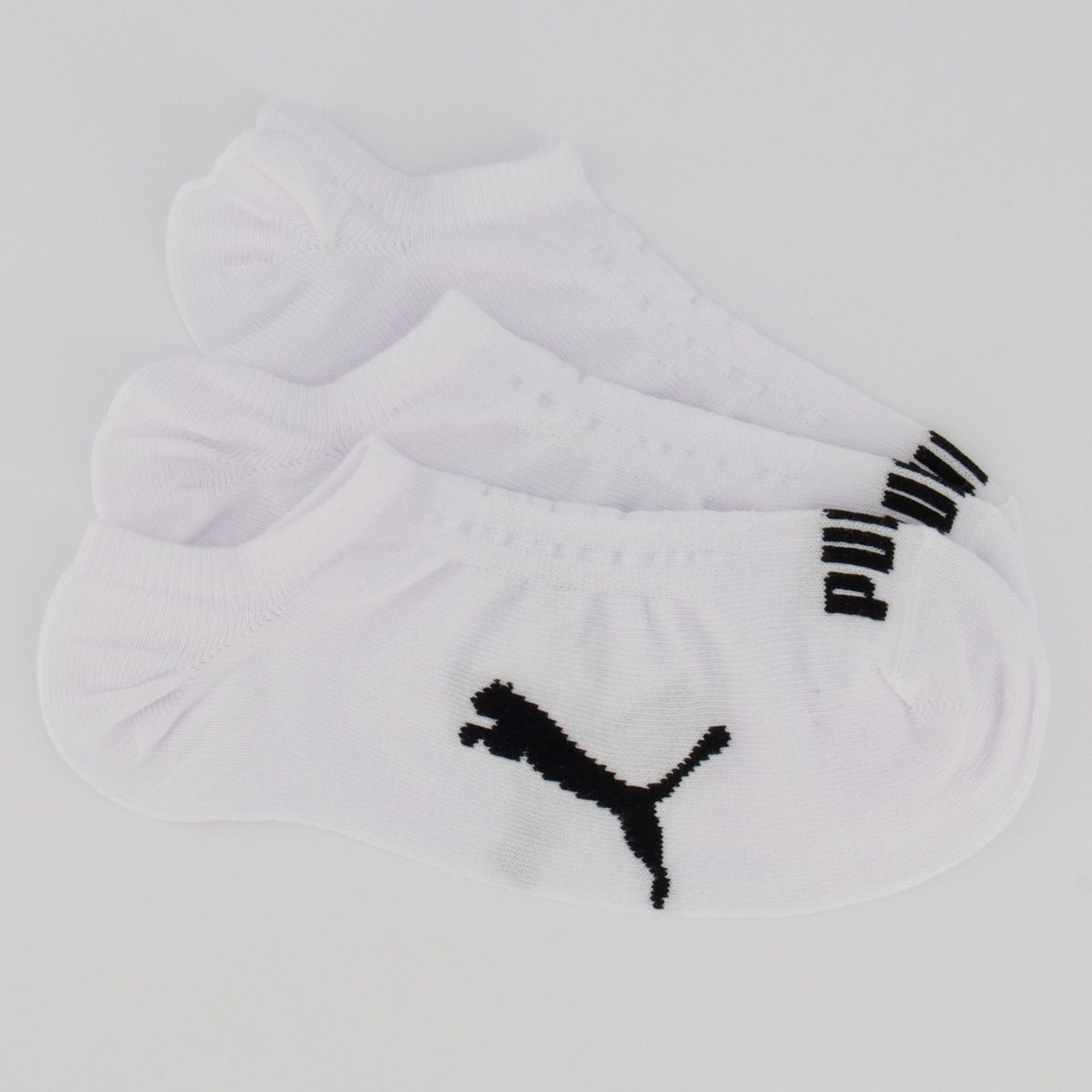 Imagem principal Kit Meia Puma Sapatilha 3 pares Branca Puma branco