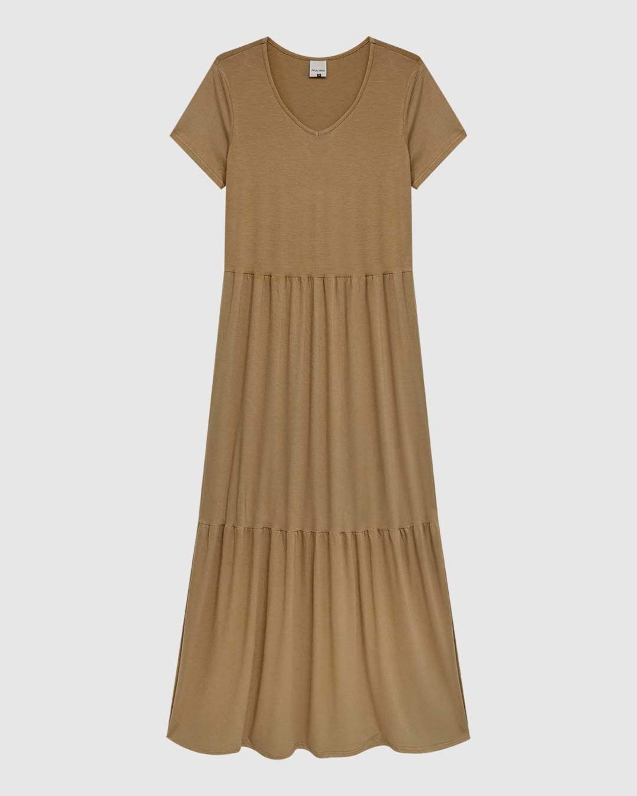 Imagem principal Vestido Longo Feminino Marias Em Viscose Stretch Malwee marrom