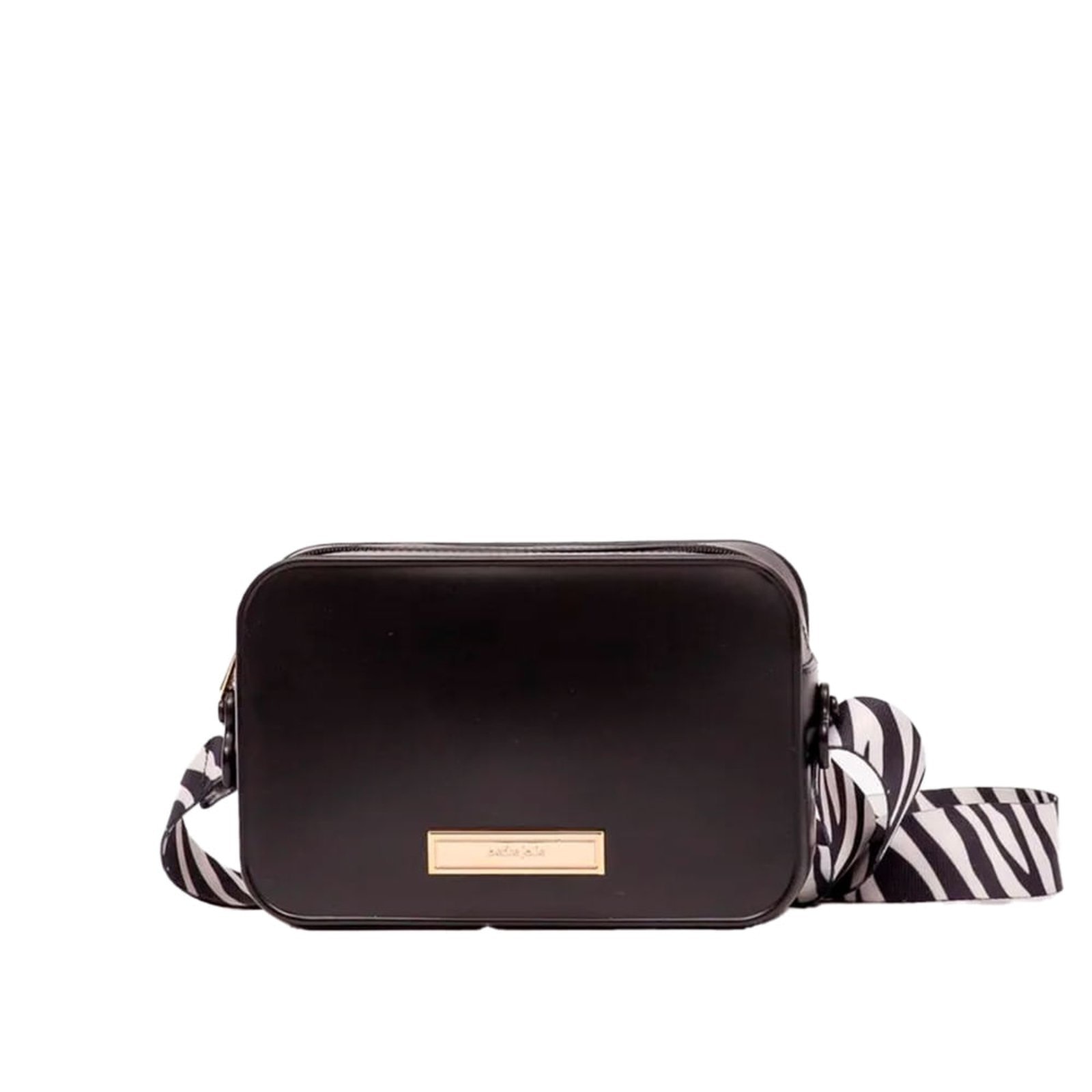 Imagem principal Bolsa Feminina Petite Jolie Tiracolo Pequena Zebrada Petite Jolie preto