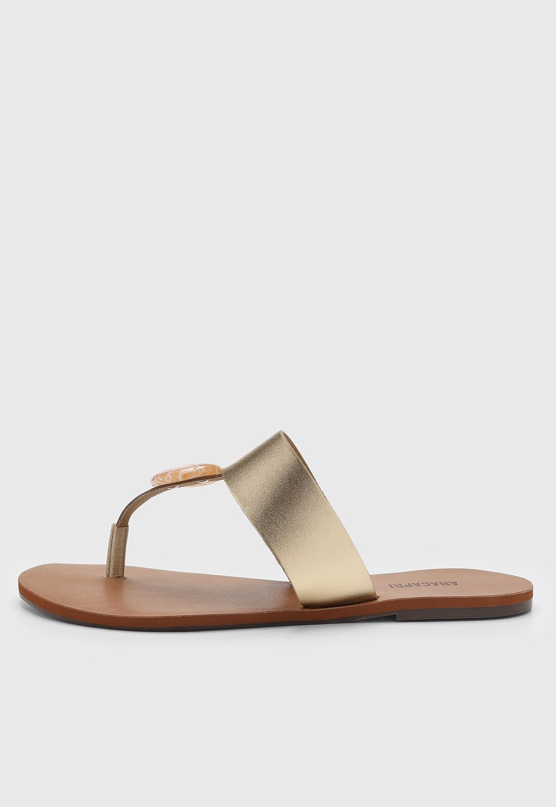 Imagem principal Rasteira Feminina Anacapri Metalizada Dourada Anacapri dourado