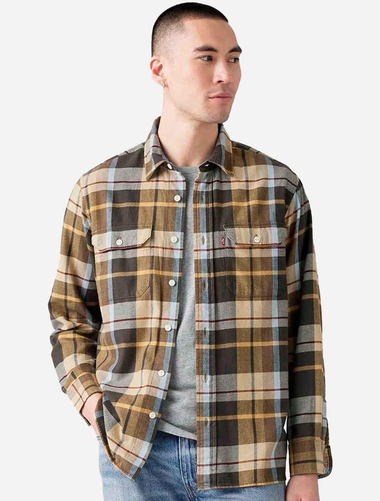 Imagem principal Camisa Levis Masculina Classic Worker Marrom Levis xadrez