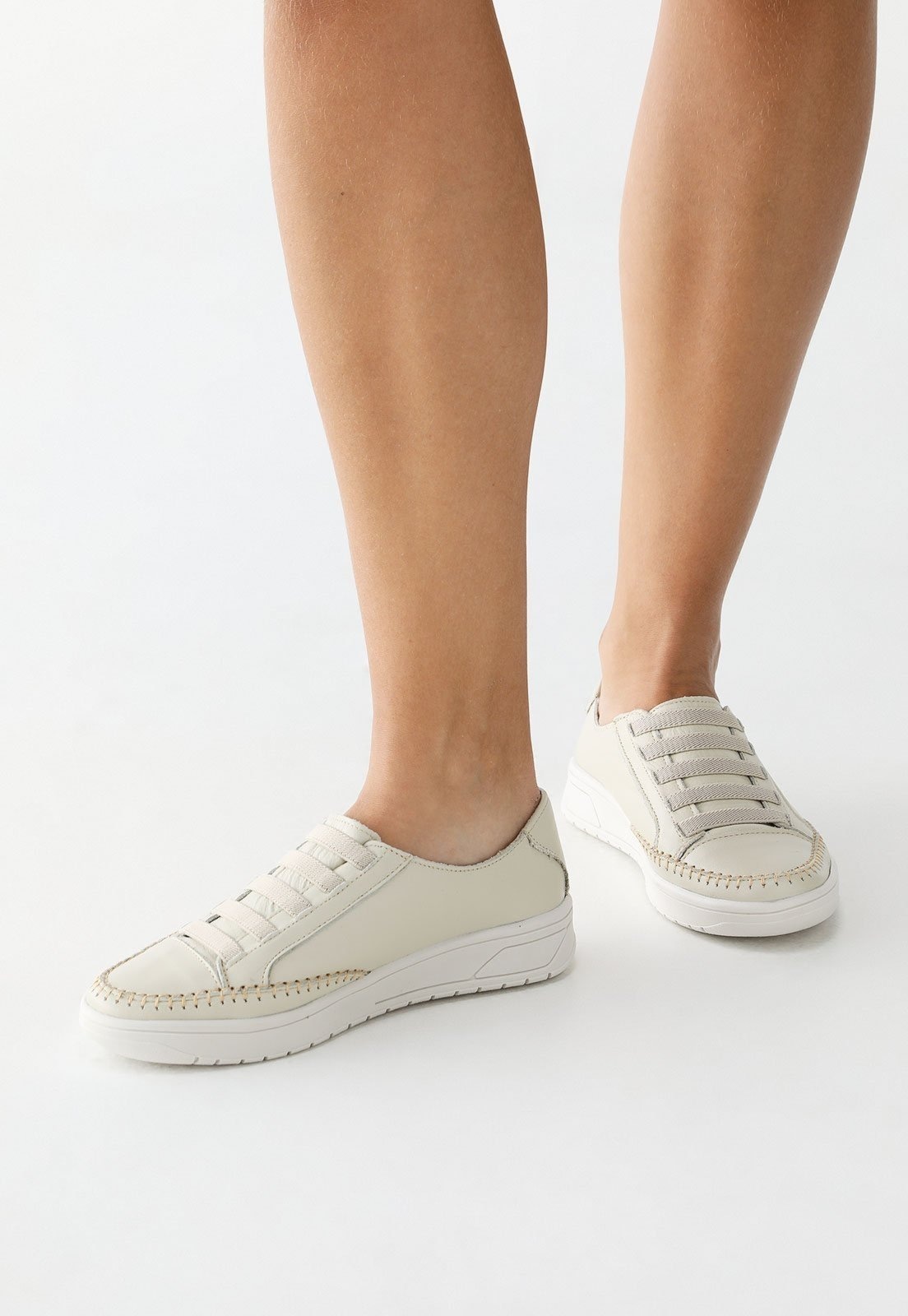 Imagem principal Tênis Casual Feminino em Couro Elástico Off White ROMEU E JULIETA SHOES off-white white