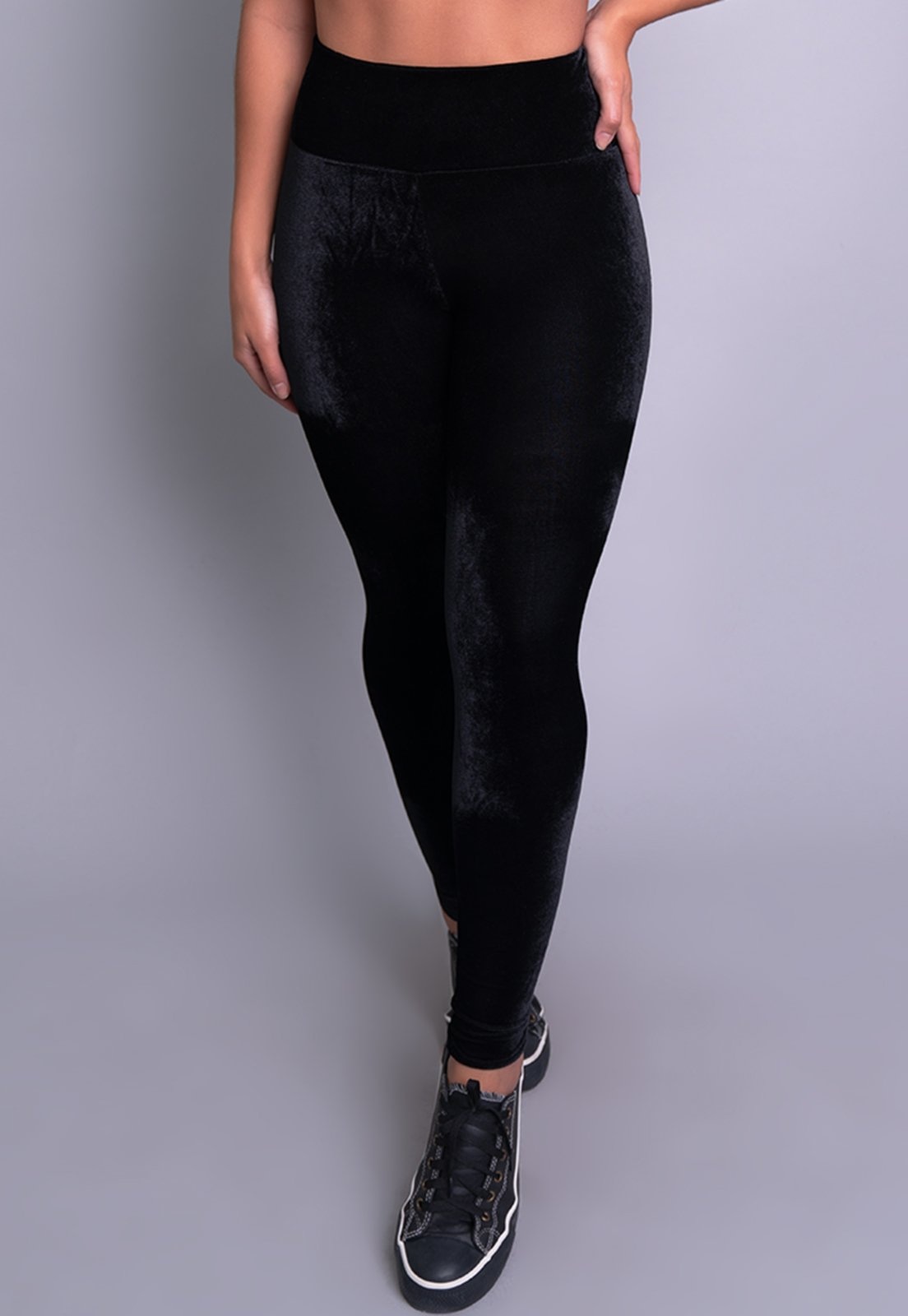 Imagem principal Calça Legging MVB Modas Veludo Molhado Preta Mvb Modas preto