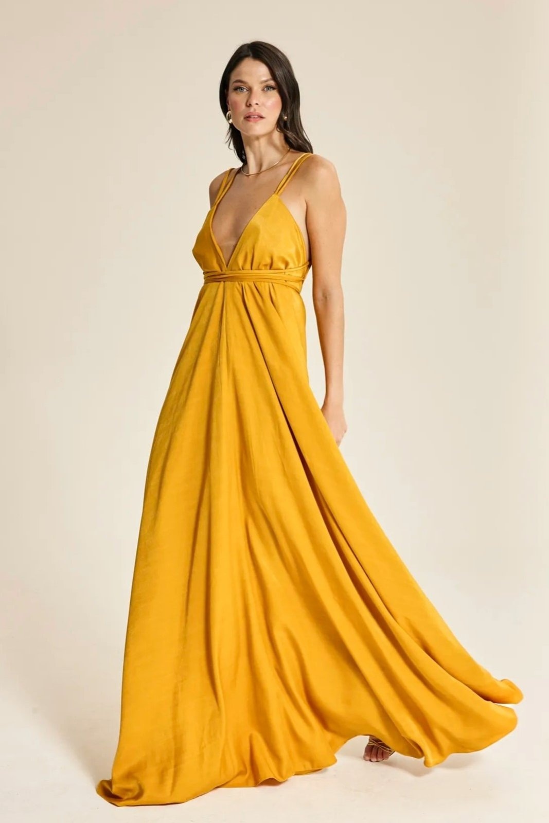 Imagem principal Vestido Havai Festa Com Decote Nas Costas- Gold VIC BRAND dourado gold