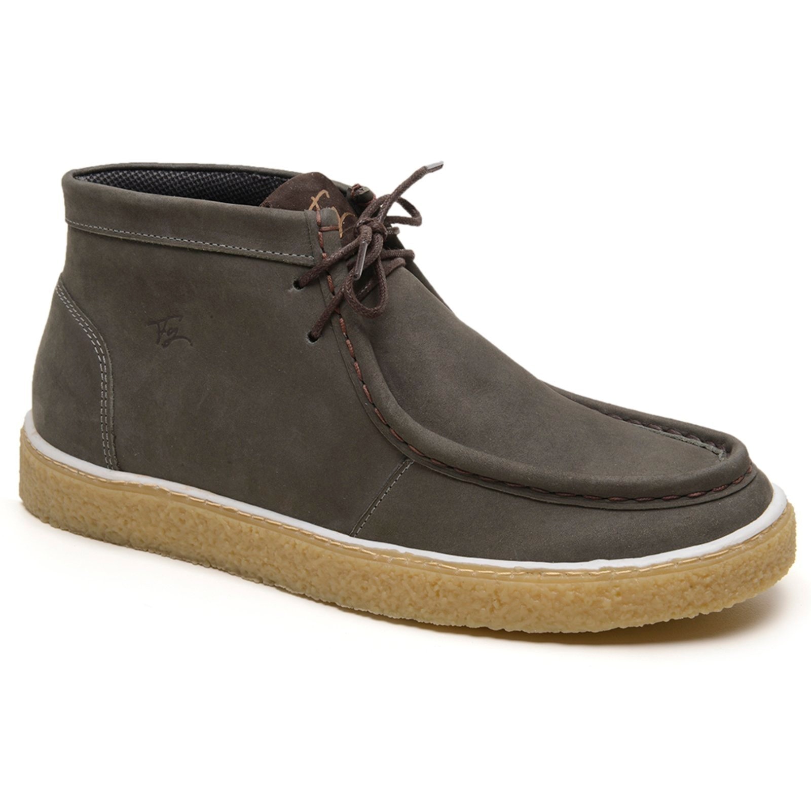 Imagem principal Bota Masculina London Em Couro Estilo Vintage Rústico Sola Crepe Cacareco Leve Gray FRANCA GRIFFE cinza